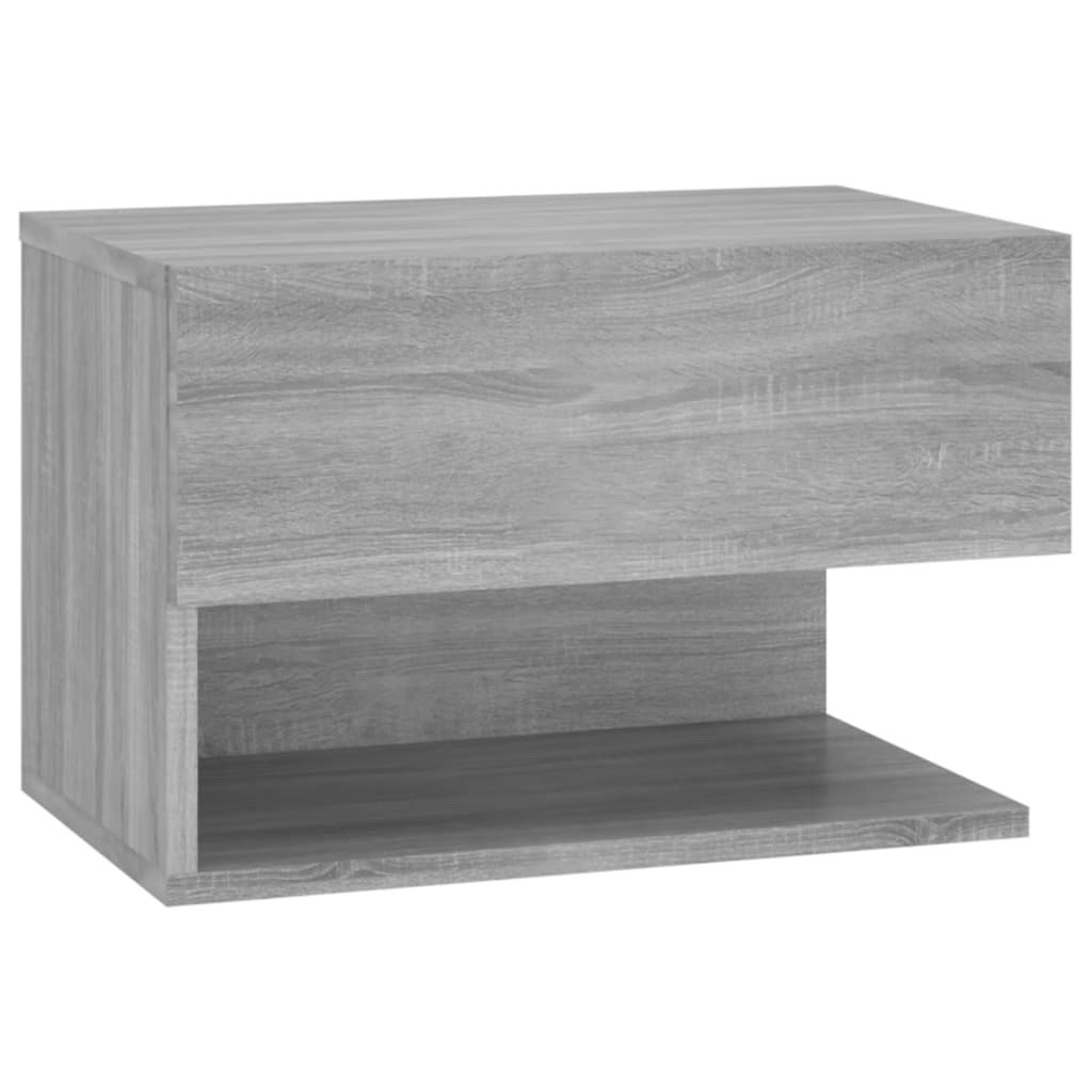 Vidaxl Mesita de Noche de Pared Blanco, Negro, Roble Sonoma y Más - Madera Contrachapada - 46x29.5x30 Cm - Capacidad de Carga Máxima 50 Kg