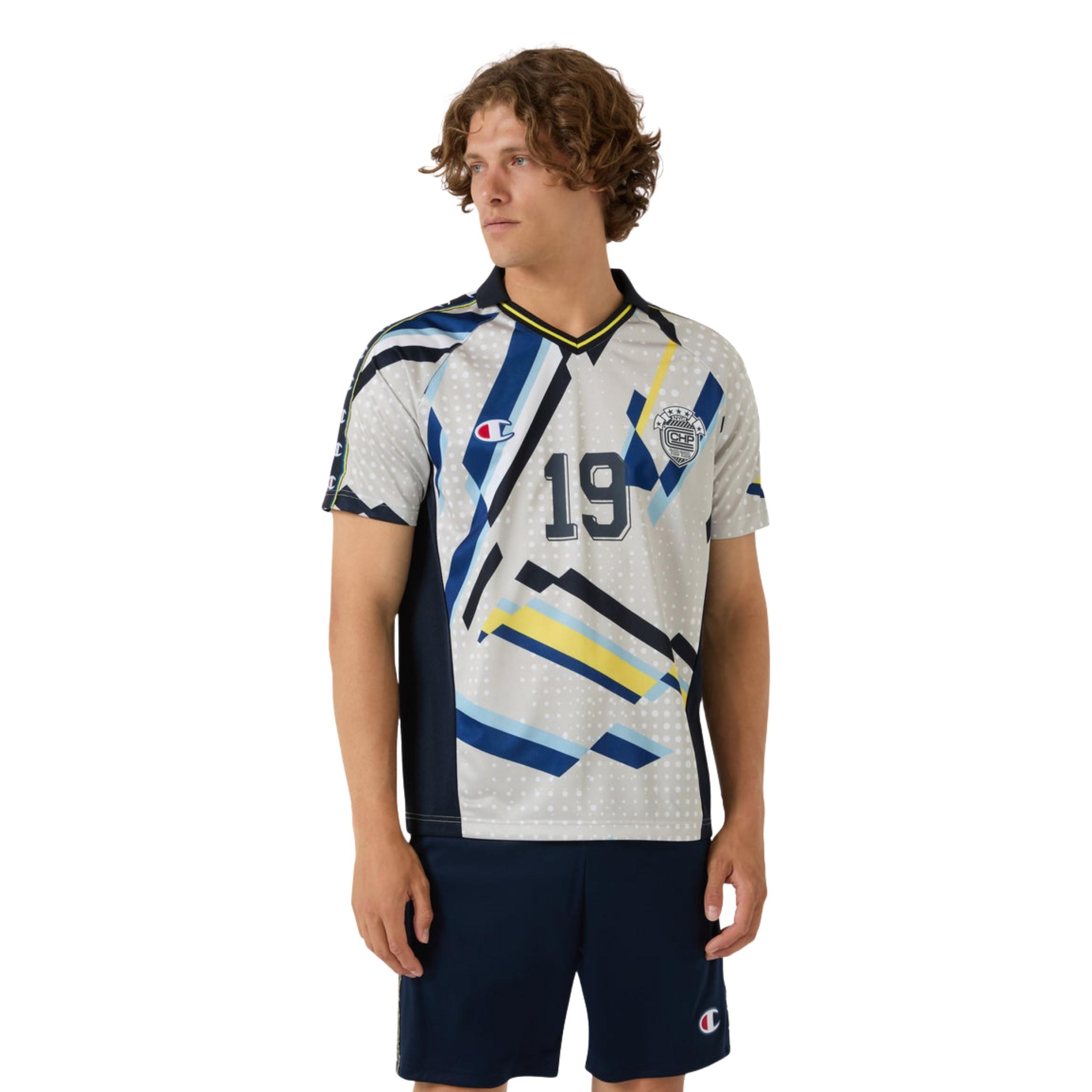 CAMISETA CHAMPION ROCHESTER BLANCA GEOMETRIC FOOTBALL JERSEY