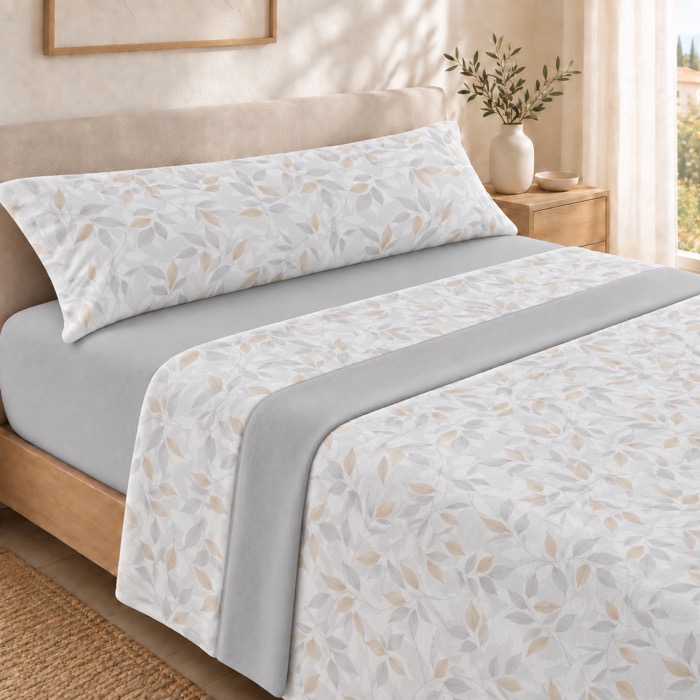 Juego de Sábanas de Coralina para Invierno, 100% Poliéster, Tacto Muy Suave y Cálido, Inclueye Bajera Ajustable, Encimera y Funda de Almohada, Lavable a Máquina, Disponible para Camas de 90, 105, 135, 150 y 180 cm