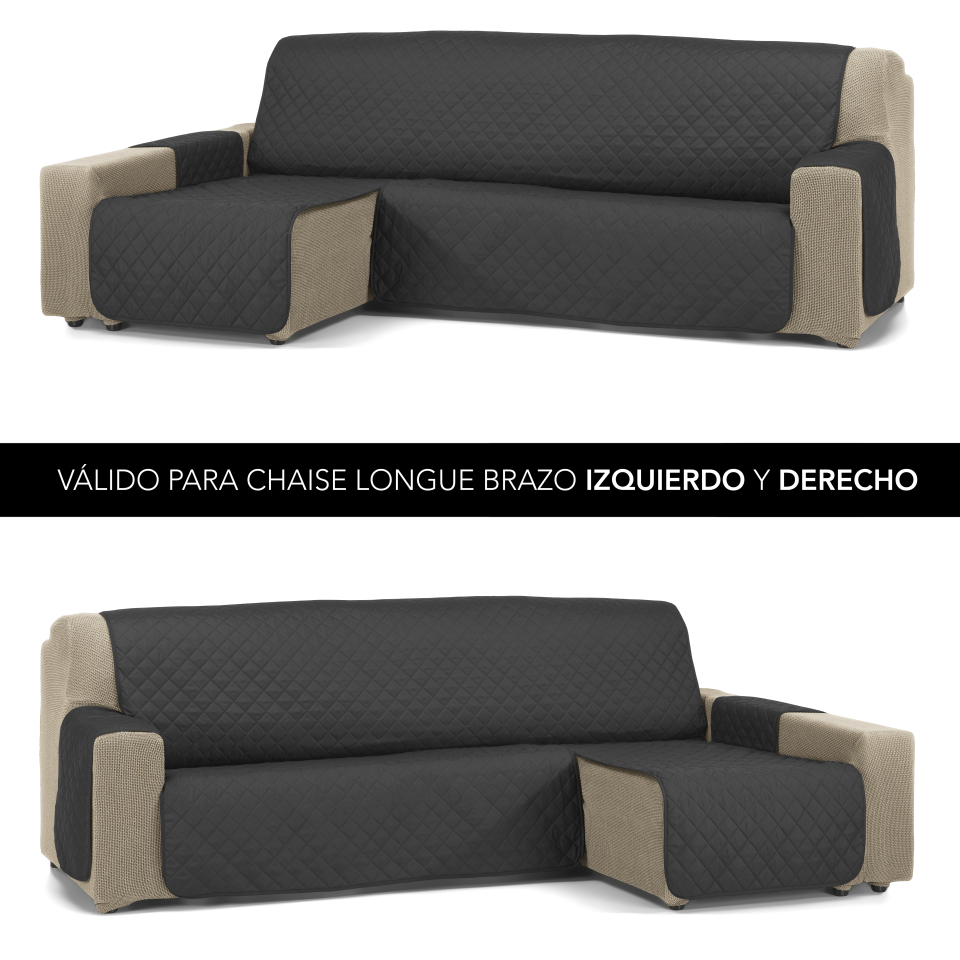 VALENTIA HOME - Funda Cubre Sofá Chaise Longue Acolchado JOYA - Protección Completa | Ajuste Perfecto | Protector chaise longue | Funda para invierno y verano | 3 tamaños y 16 colores