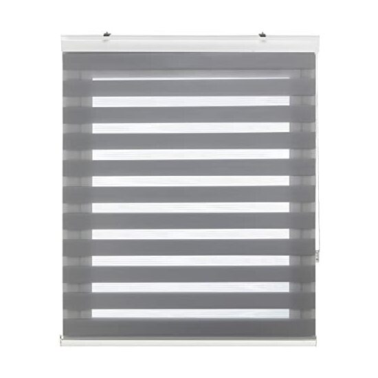 DECORBLIND  Estor Enrollable Noche y Día Premium – Estor Noche y Día con Galería Fácil Instalación Pared o Techo - Estor Ventana Doble Tejido – Estor Enrollable Día y Noche para Ventanas - Estor Mecanismo y Accesorios con Seguridad Infantil