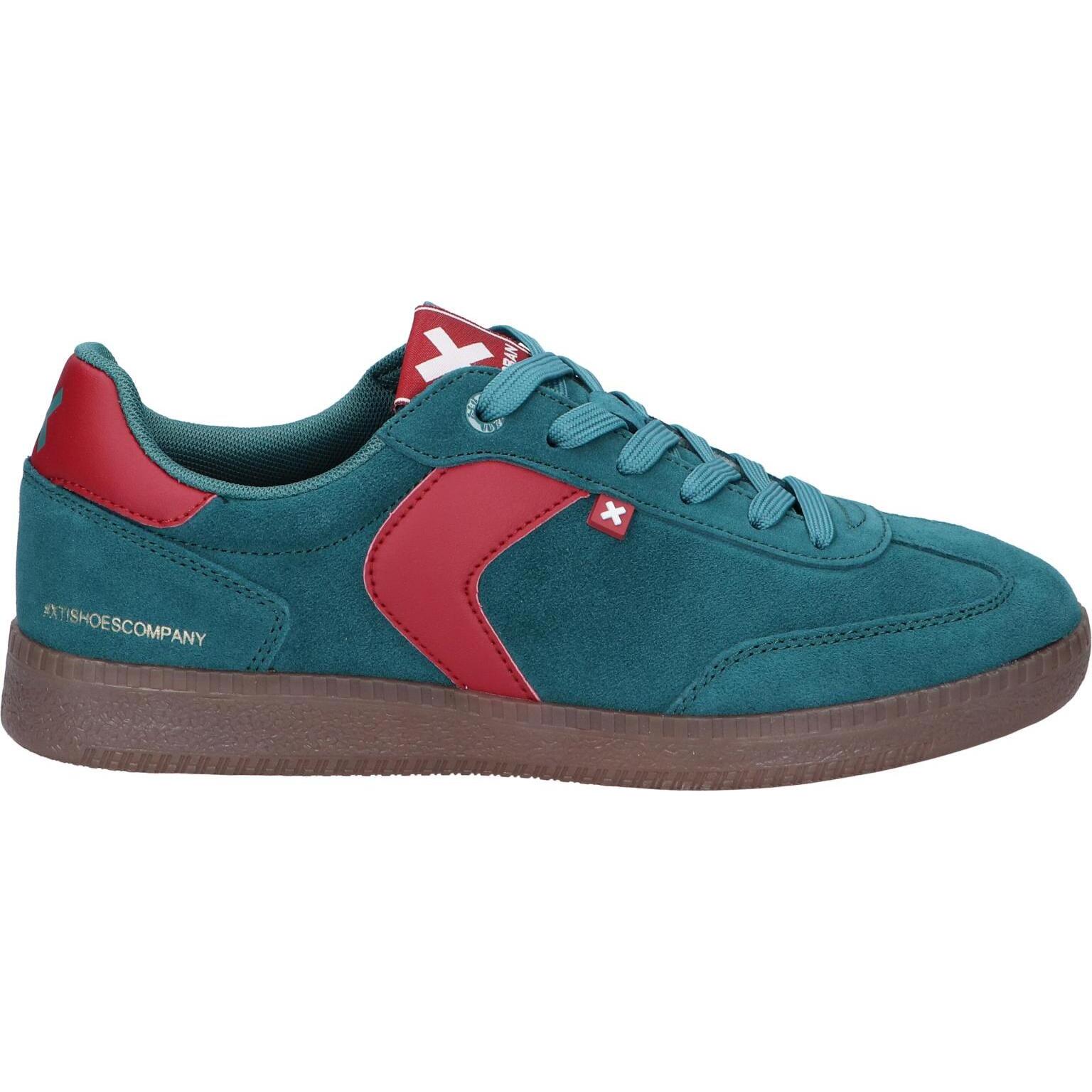 Men's xti sneakers 143396   Green suede