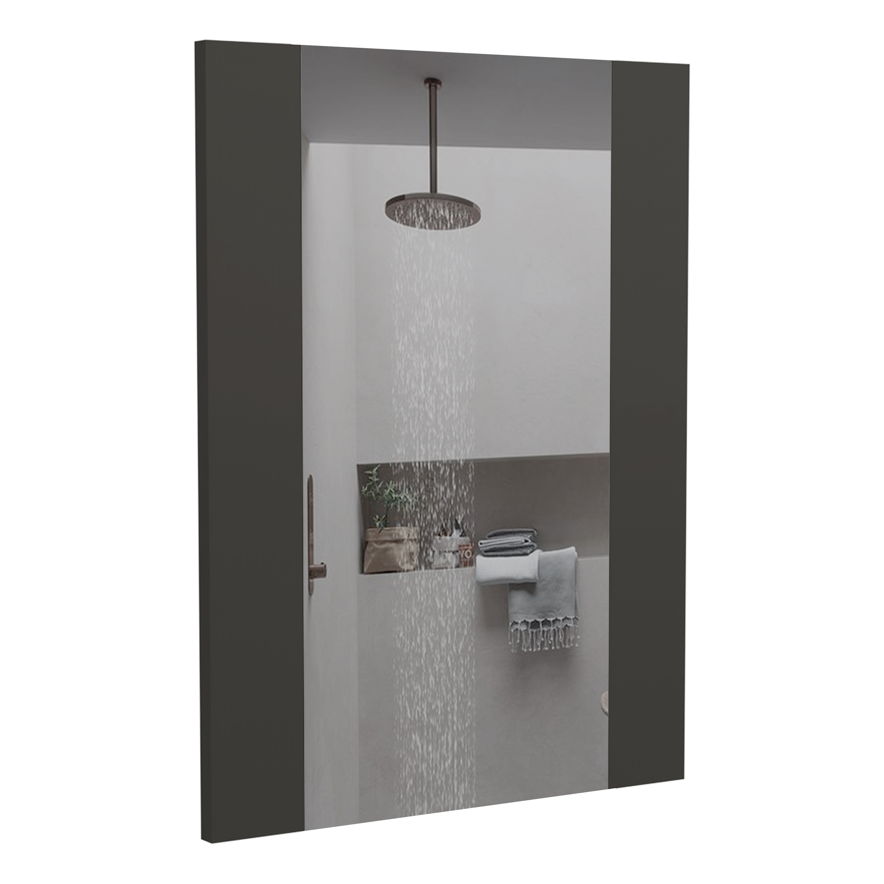 Espejo de baño Madrid de 45 cm, wengué