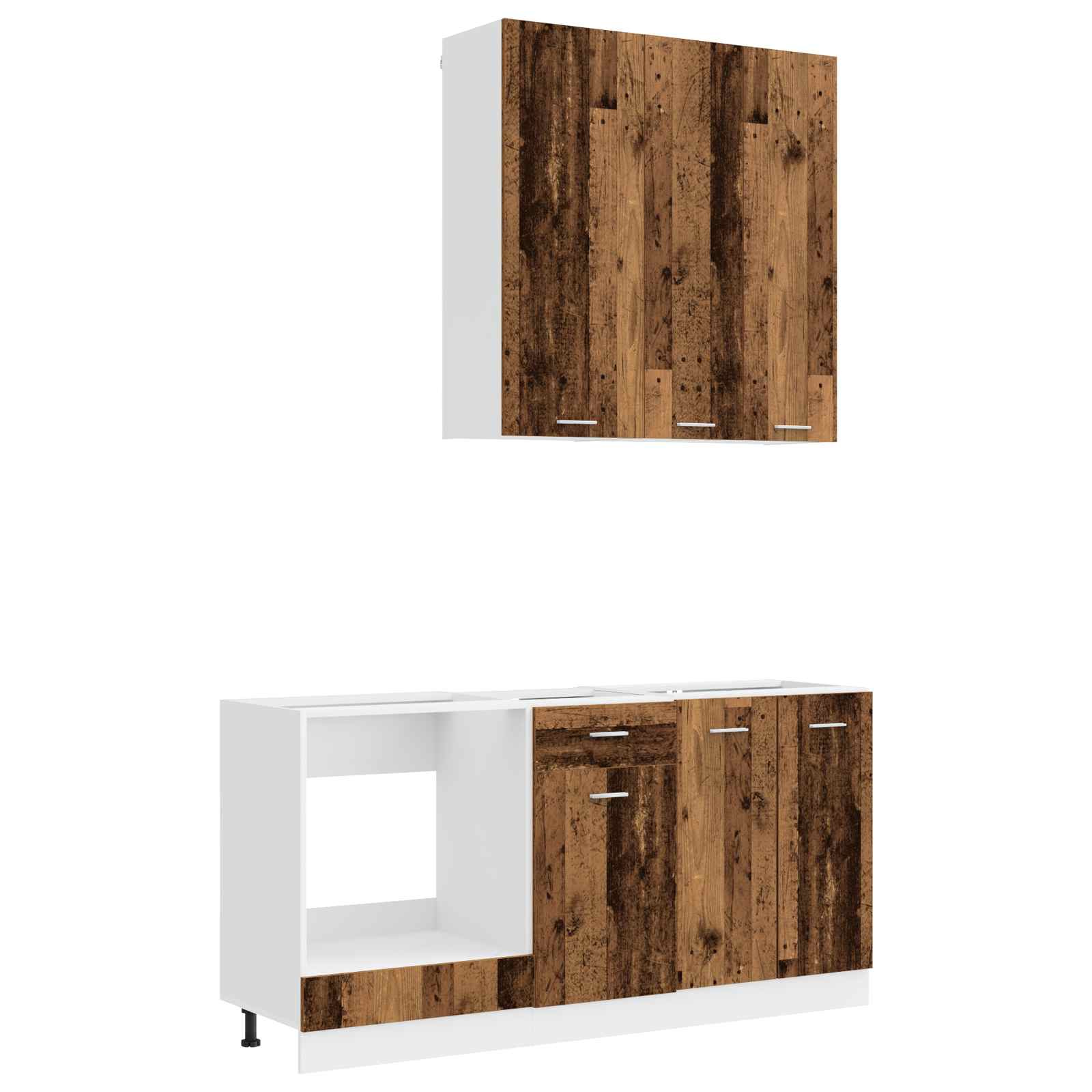 vidaXL Unidad de cocina LYON 5 uds.  Madera de ingeniería Multicolor