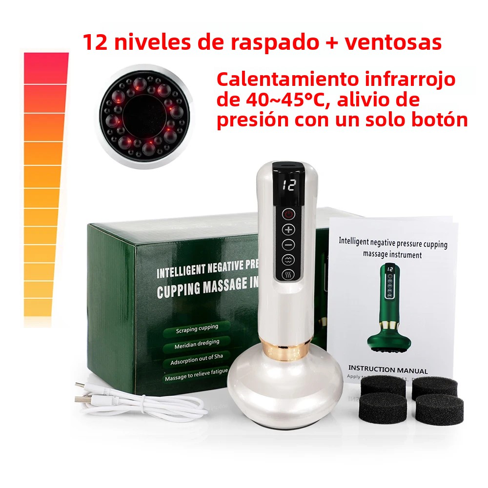 TK Masajeador De Taza Inteligente Con 12/6 Niveles Y Calentamiento Infrarrojo Móvil Relajante De Meridianos Sin Cable