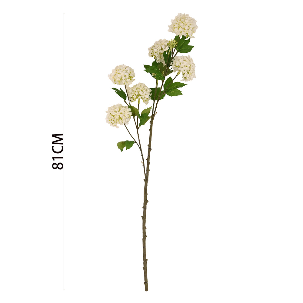 Poenia Arte Floral - Varas de Hortensia Artificial 81cm - Pack de 3 - Decoración Duradera