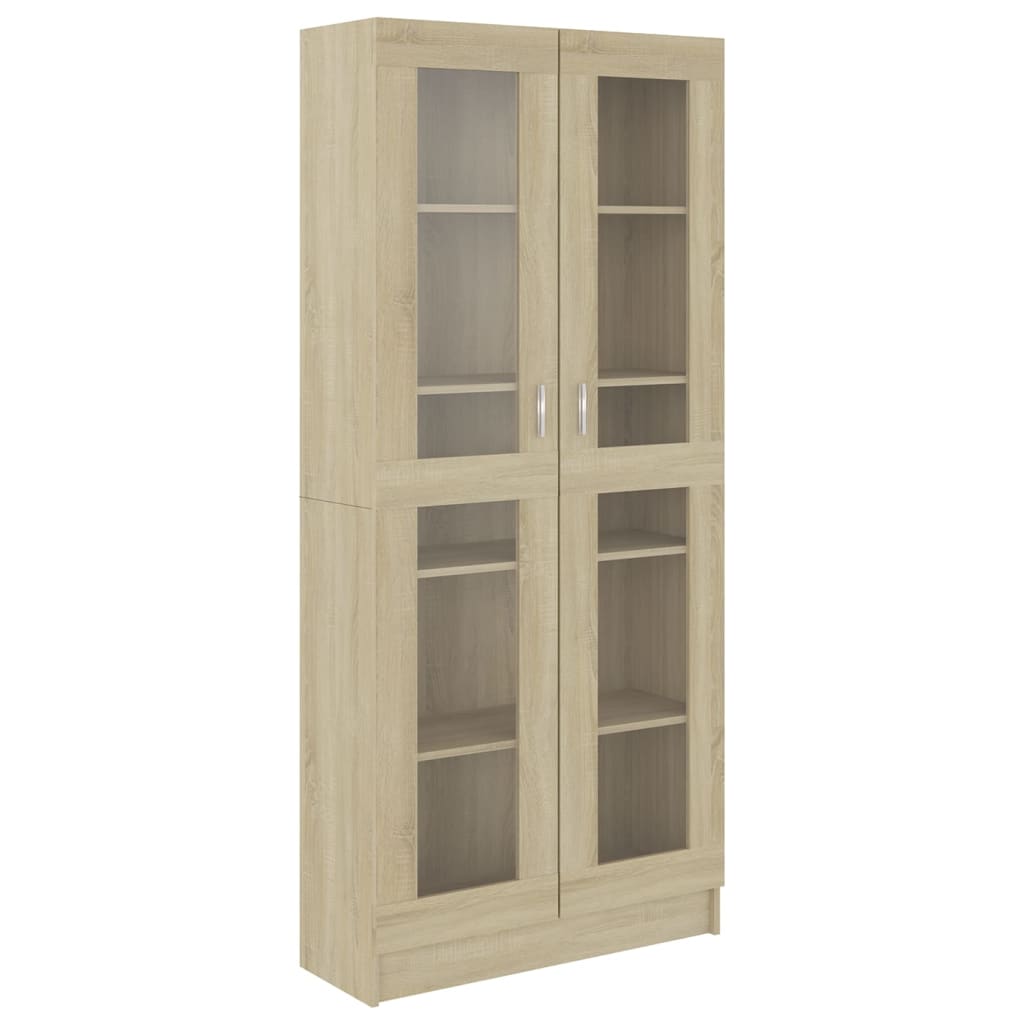 Vitrina de Madera Contrachapada Vidaxl 82,5x30,5x185,5 Cm Blanco