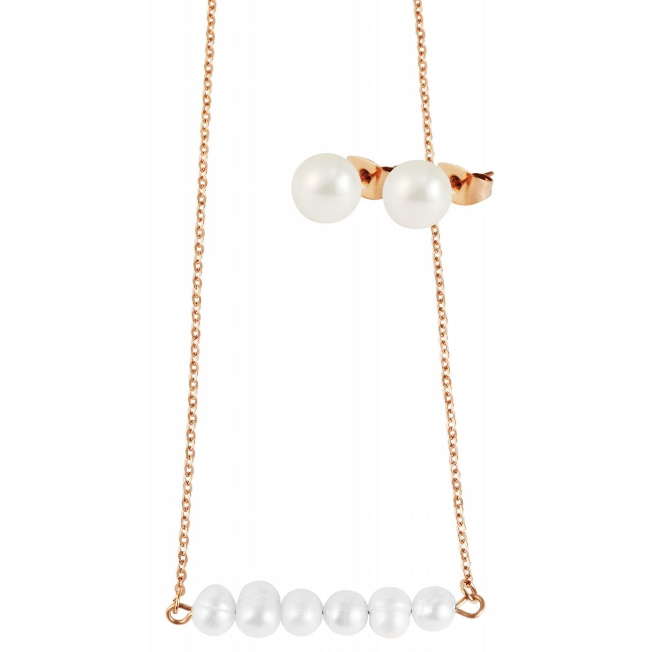 Akzent® Conjunto Collar e Pendientes em Aço Inoxidável