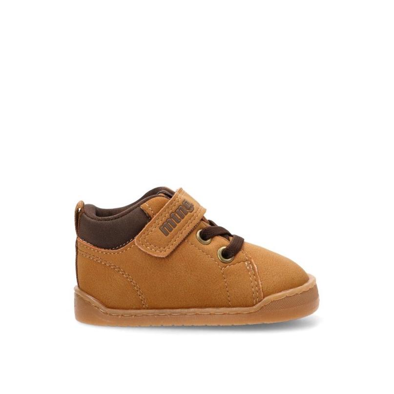 Botin Respetuoso/barefoot Mustang Kids - Niño - Suela Plana - Modelo 49305 - Color Camel