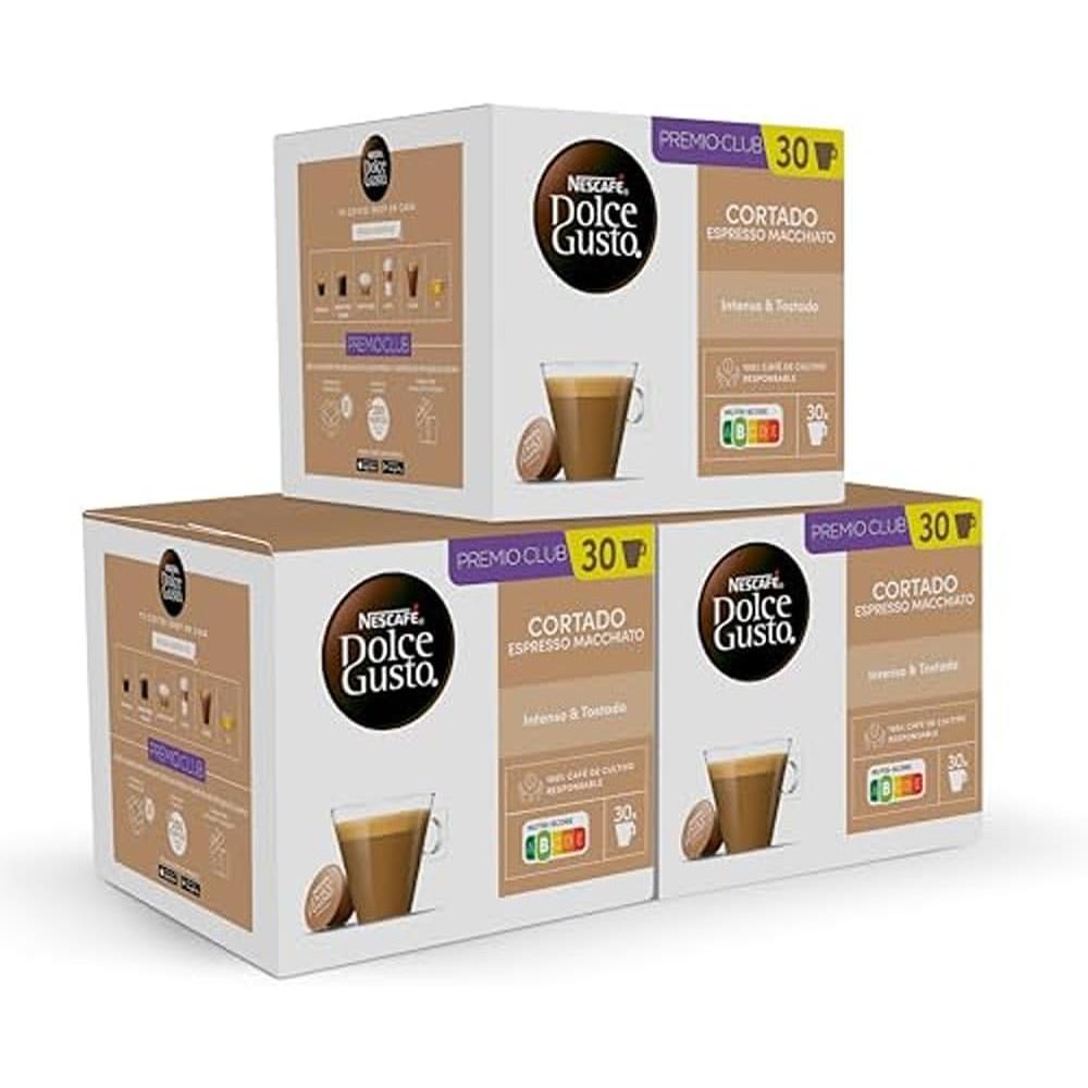 NESCAFÉ Dolce Gusto Cortado - Cápsulas de Café, 90 Cápsulas (3 x 30)