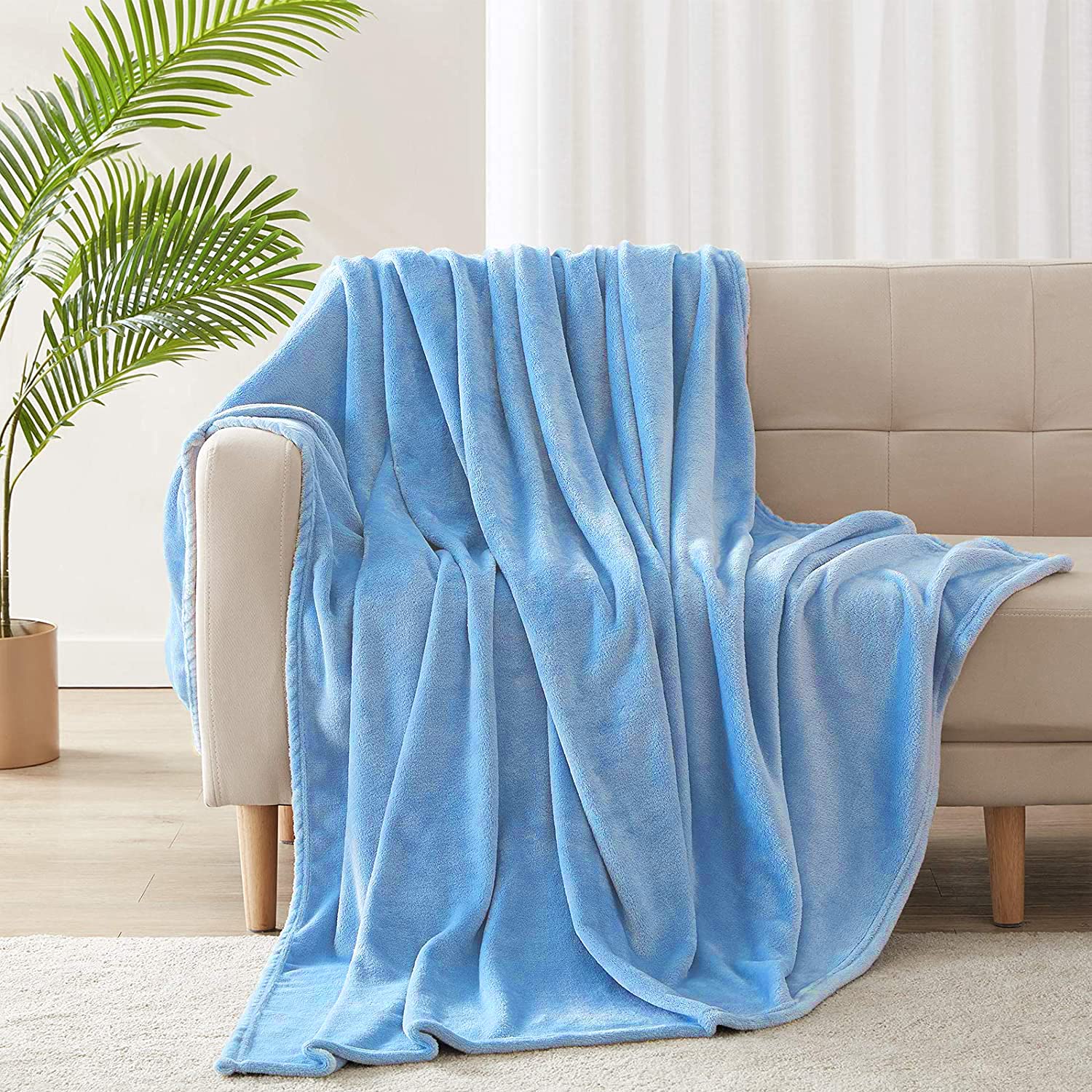 Yibo Manta de Franela para Sofá, Manta de Franela para Cama, Manta para Mascotas, Mantas Ligeras, Extra Suave Cálido