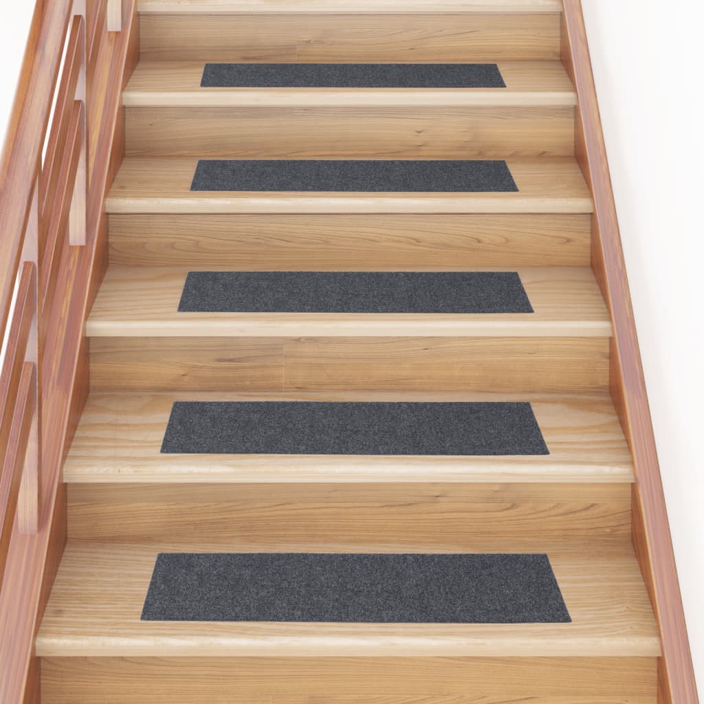 vidaXL 15x Alfombrilla Autoadhesiva Escalera 76x20 cm Protector Color Antracita,  Azul,  Crema y mas