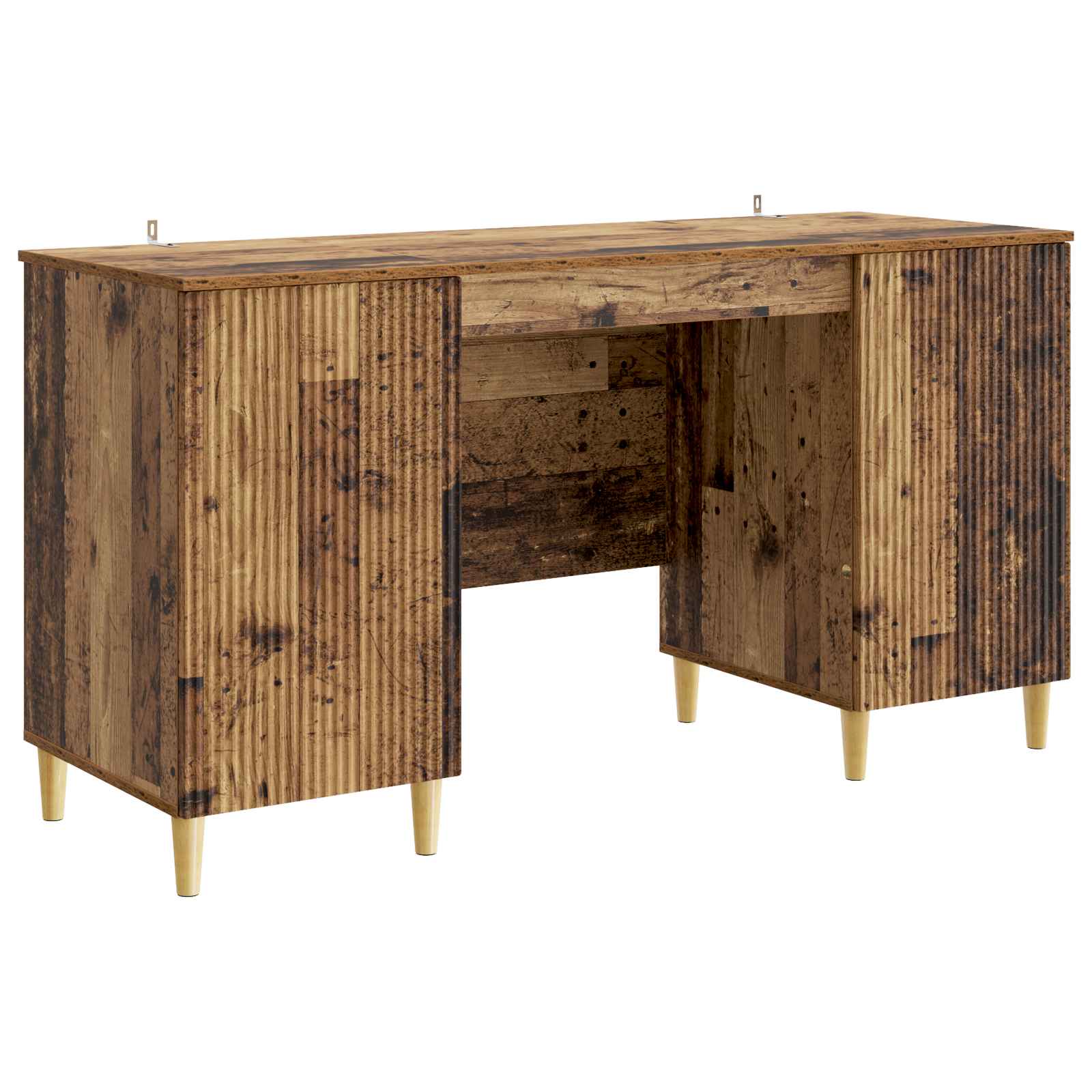 vidaXL Escritorio con estante 142,5 x 50 x 75 cm Madera de Ingeniería Multicolor