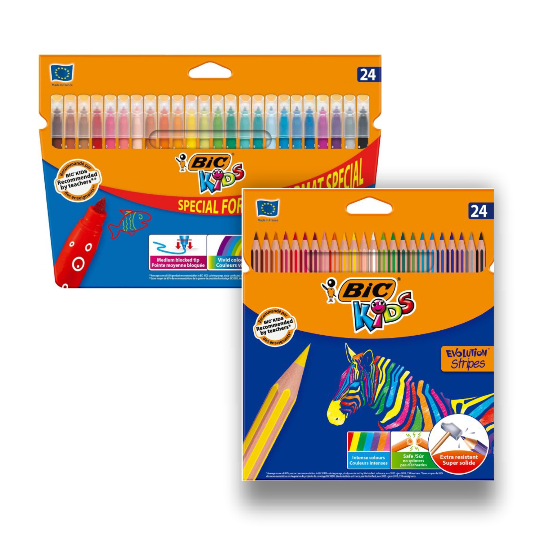 Pack escolar BIC - Distintos pack disponibles para material escolar, a elegir entre rotuladores, ceras y lápices, marca BIC Kids