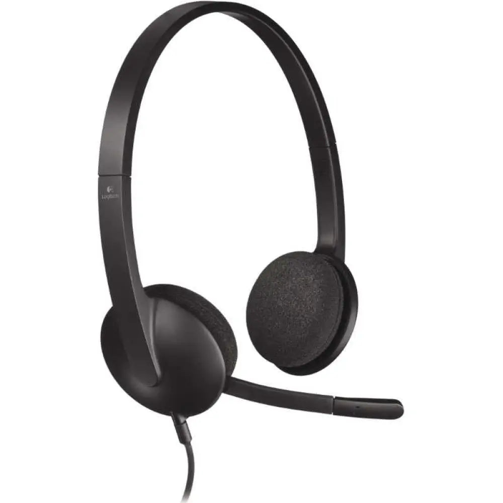 Logitech - Auriculares H340 USB con micrófono ajustable y sonido digital nítido para llamadas, juegos y música, conexión Plug and Play compatible con PC, Mac y Chromebook