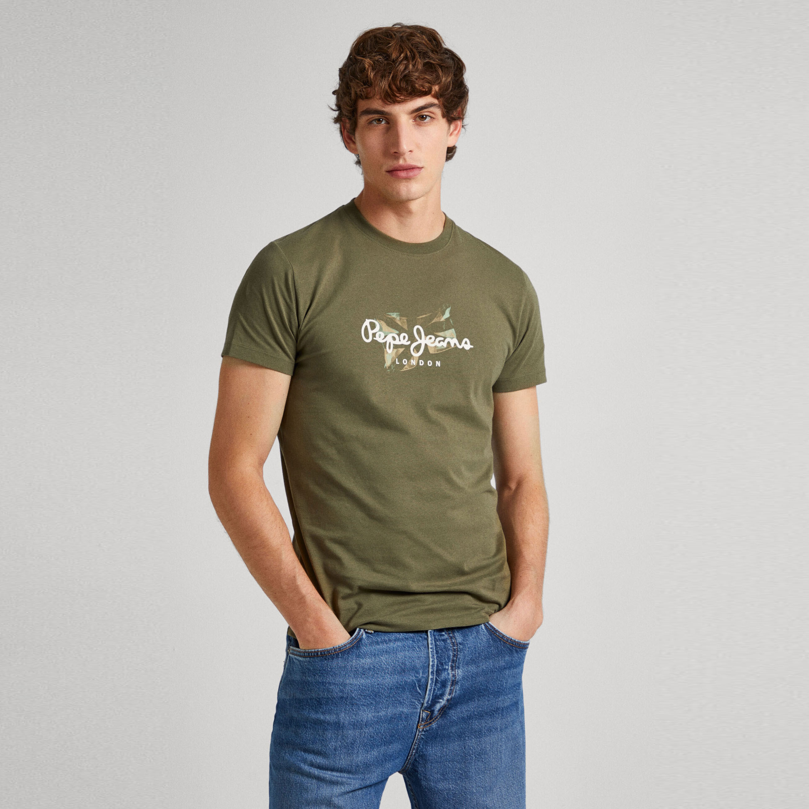 Pepe Jeans Camiseta Count Verde PM509208-679 , para Hombre