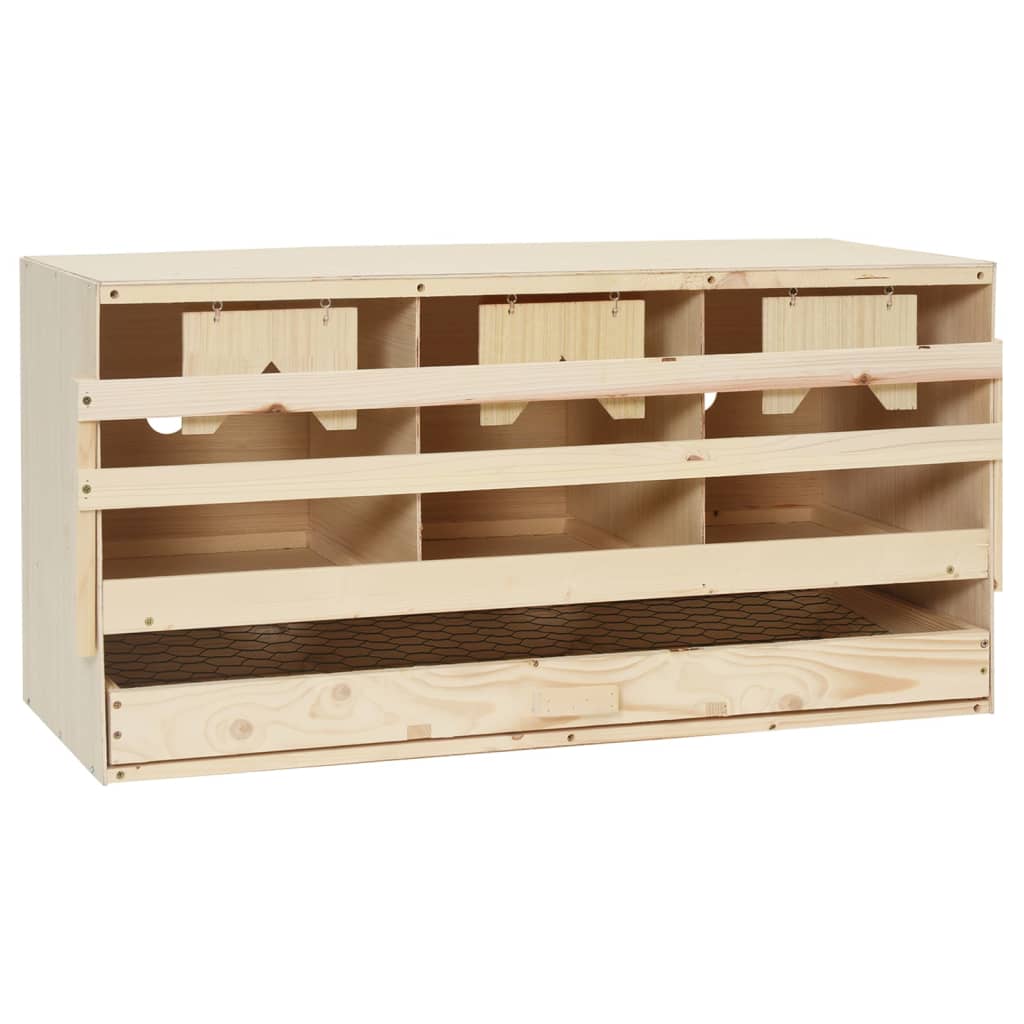 vidaXL Ponedero Gallinas Aves Cesta Extraíble Huevos Plegable Madera Dimensiones 72x33x38cm (3 compartimentos),  63x40x45cm (2 compartimentos),  63x40x65cm (2 compartimentos) y mas