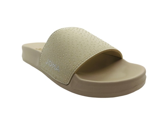Chancla de Agua Mujer Joma Marilia 2618 Beige Arena, Diseño Sofisticado con Brillos y Estrás, Plantilla Anatómica para Mayor Confort, Fabricada en EVA Inyectada Ultraligera, Secado Instantáneo y Suela