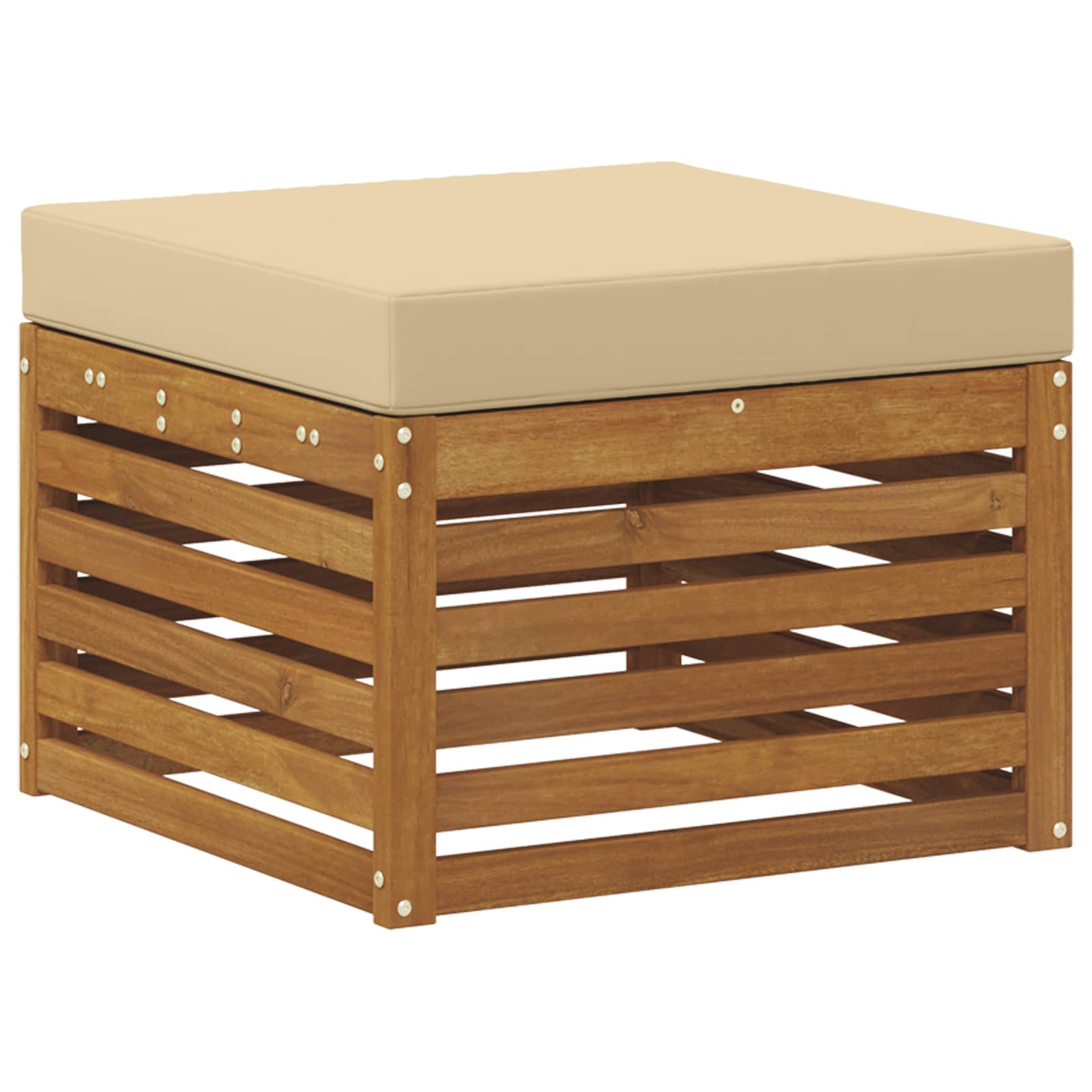 vidaXL Reposapiés de exterior Madera de Acacia Sólida Natural