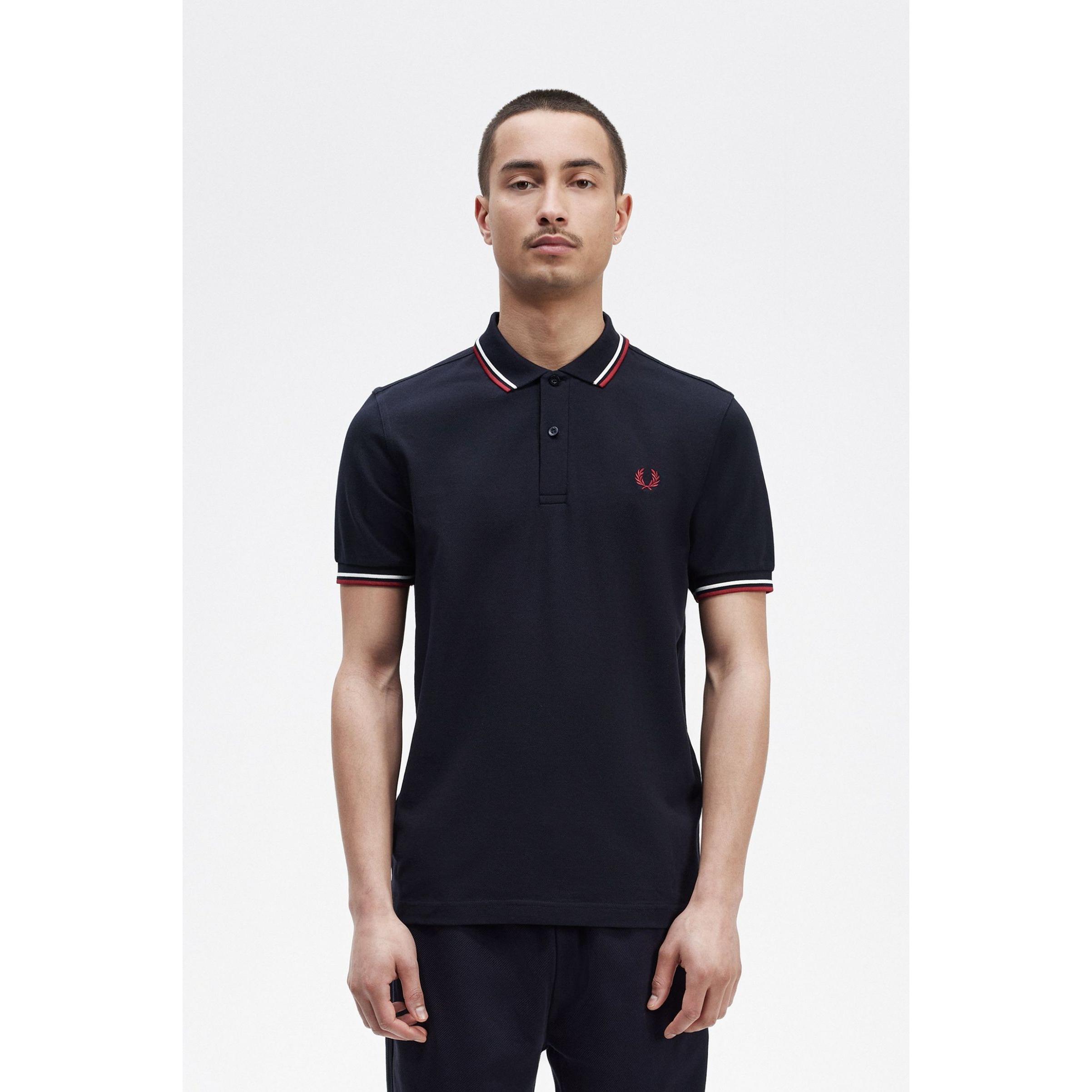 Polo Fred Perry Shirt  Azul Marino/Rojo/Blanco