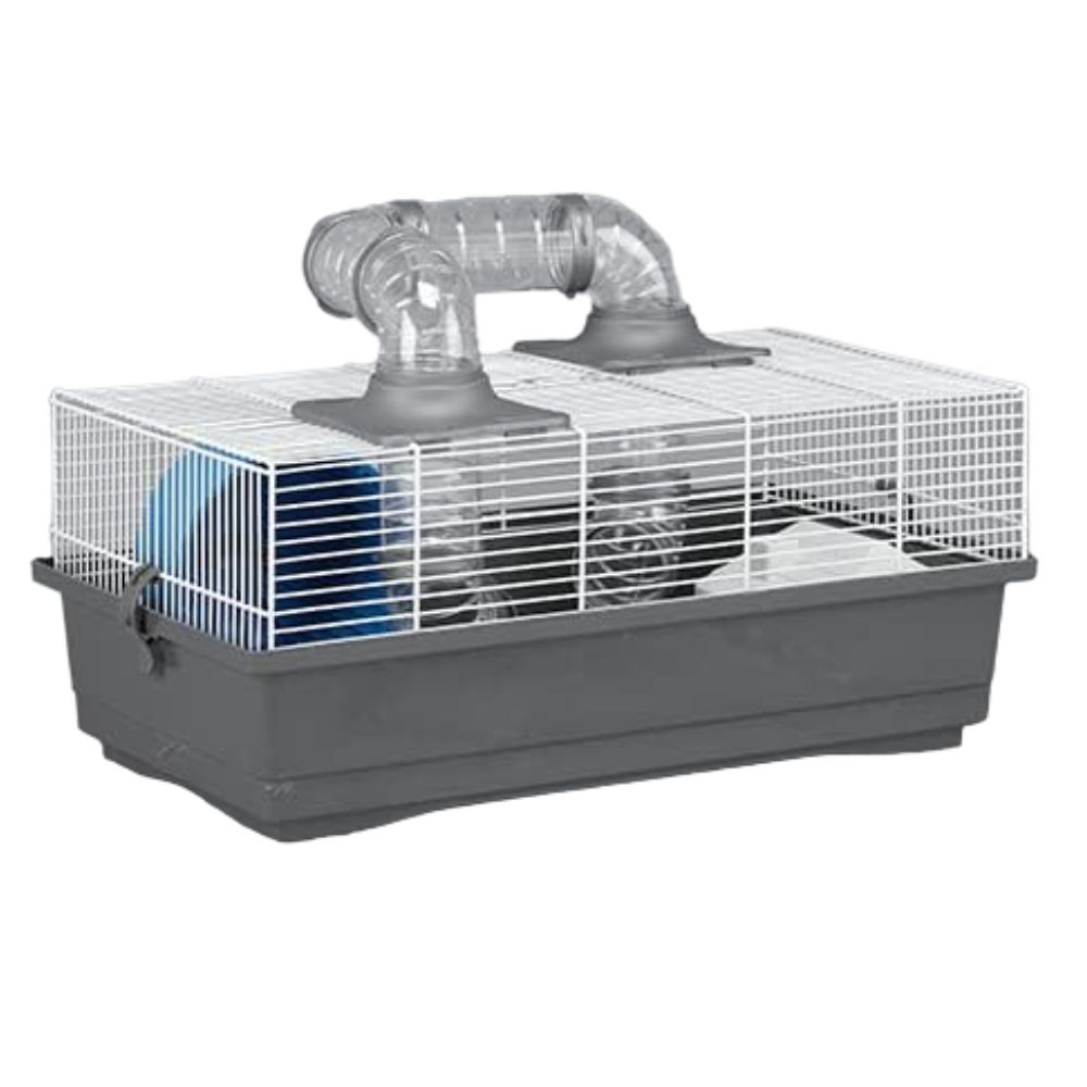 ALAMBER 50 Star - Jaula para Hámster - 50x28x27 Cm - Accesorios de Colores Surtidos - Incluye Circuito de Tubos - MGZ Alamber - Hogar Adecuado y Seguro para Tu Mascota