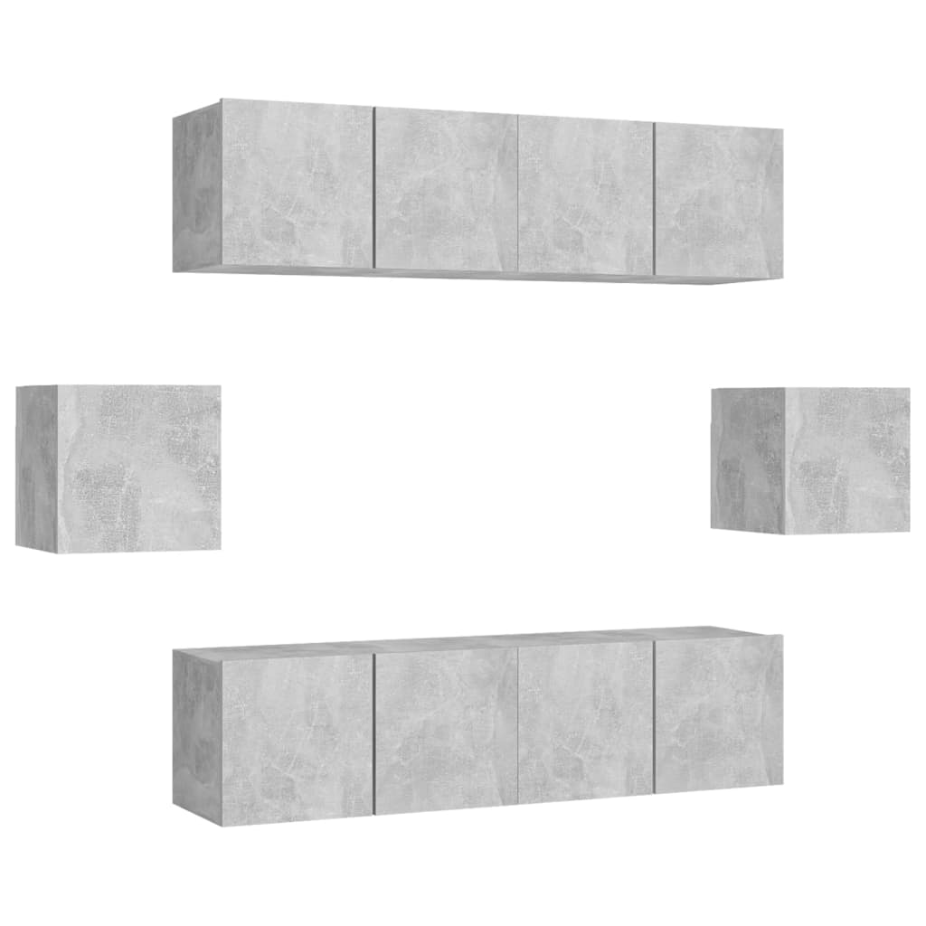 vidaXL Set muebles de salón TV 6 piezas madera ingeniería 60x30x30 cm, Mueble de Salon, Mueble TV, Mueble TV salon, Mesa de TV, Mueble tele