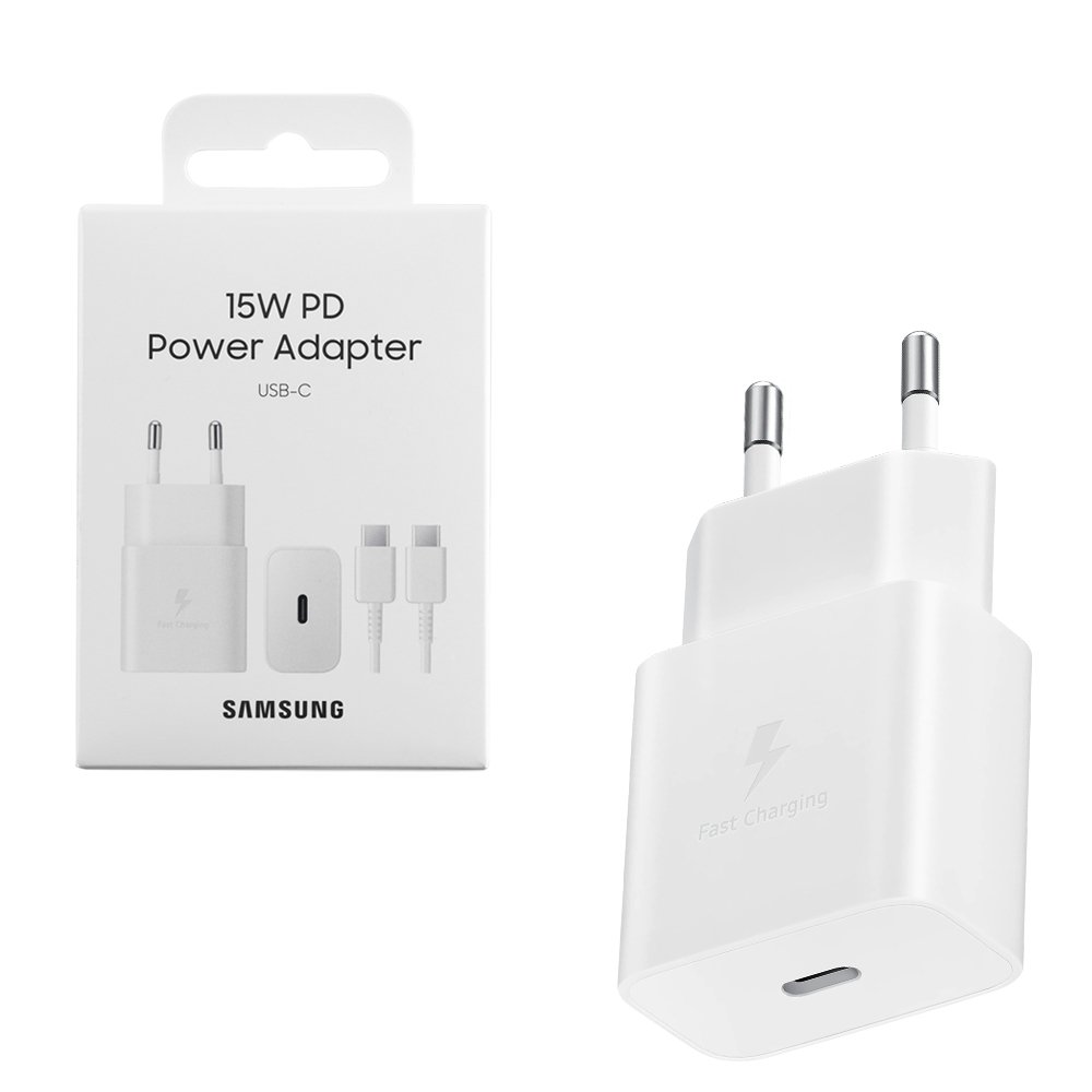CARGADOR RÁPIDO SAMSUNG EP-T1510 CON CABLE USB-C (OPCIONAL) - 15W