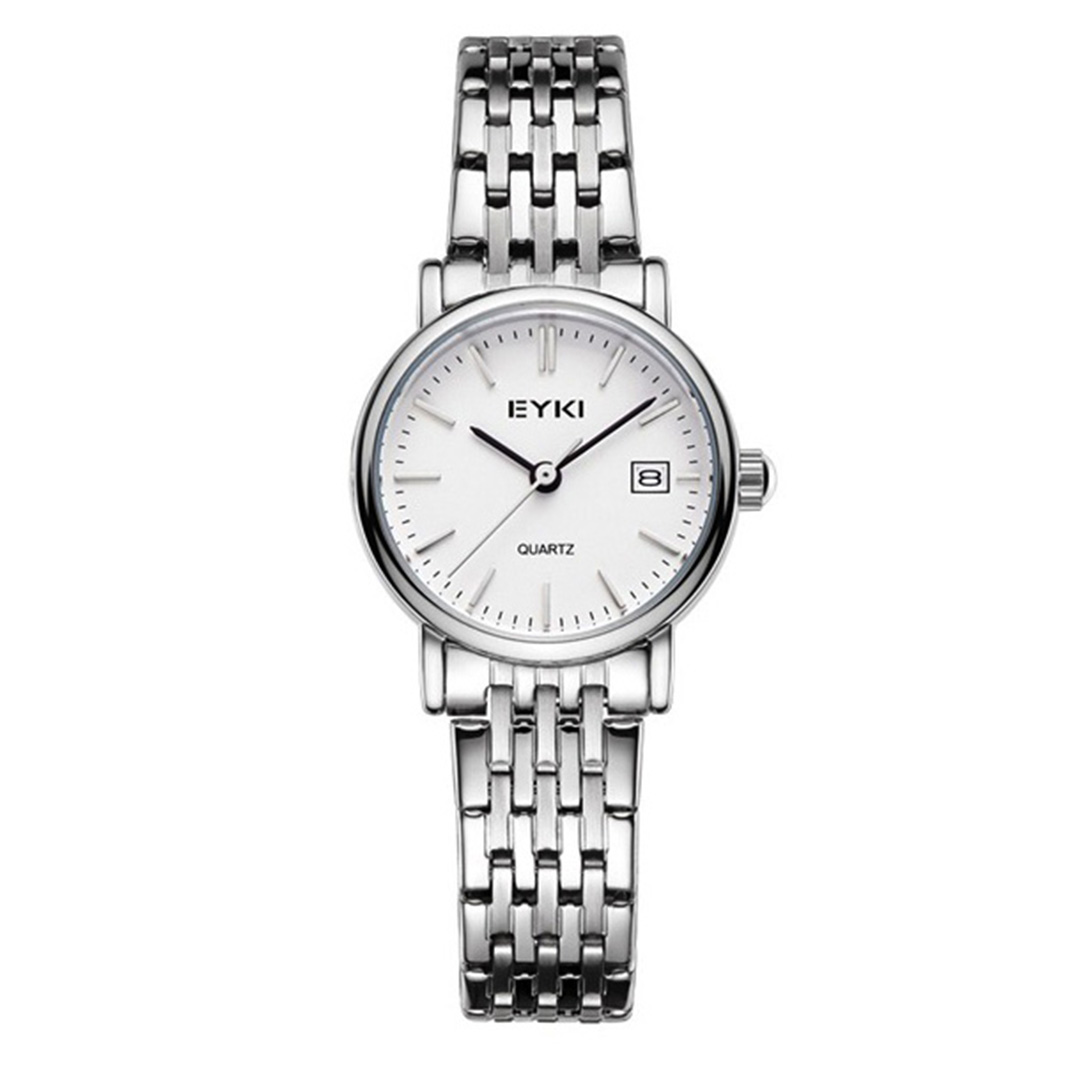 Reloj de pulsera analógico Eco-Drive para mujer con brazalete de acero inoxidable