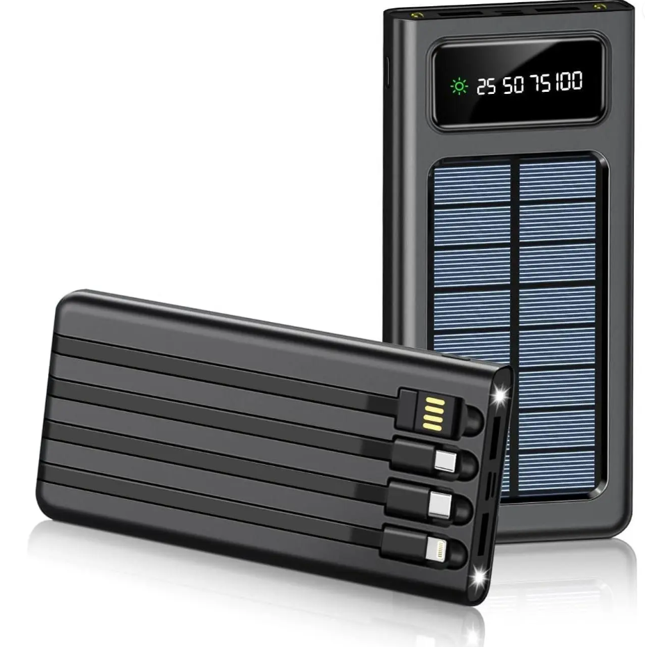 IPSDI Powerbank 15.000mAh IP-5032 con ventosas para sujeción posterior al smartphone - Cargador portátil con múltiples conectores USB-C, Lightning, Micro USB, USB