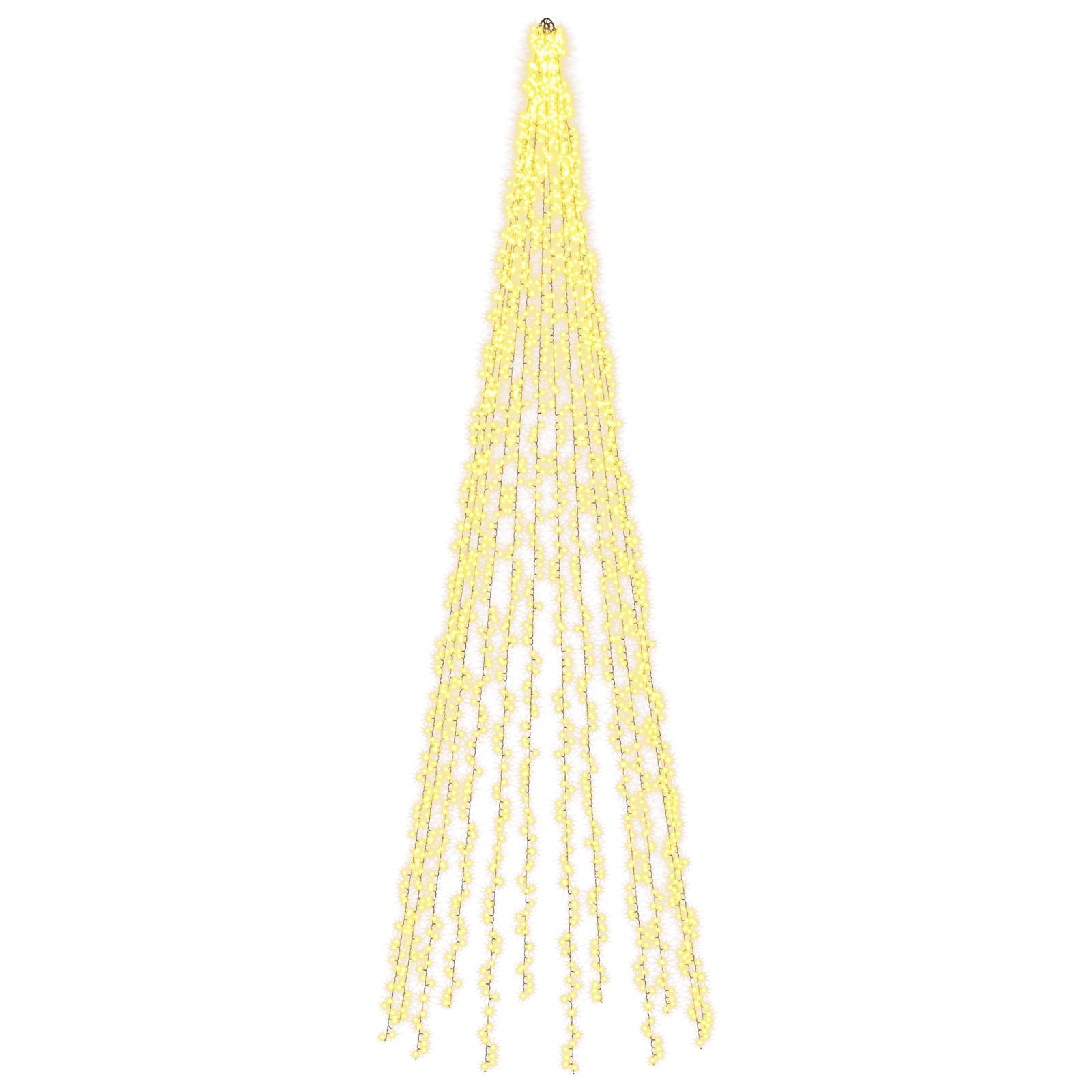 vidaXL Luces de árbol de Navidad con 12 LED 2004 LED Blanco Cálido
