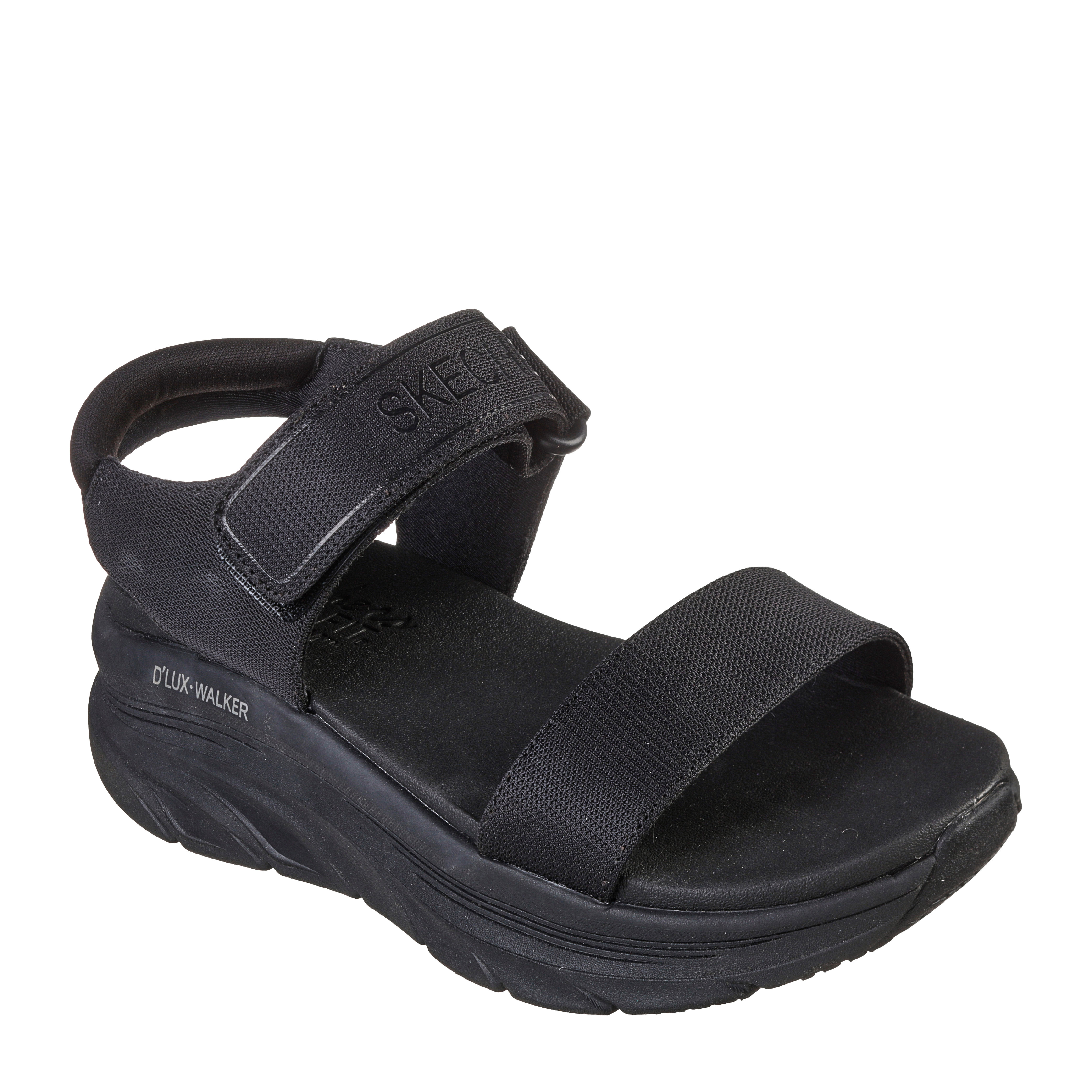 Skechers  Sandals Black Mesh D'Lux Walker 119226-BBK  , para Mujer