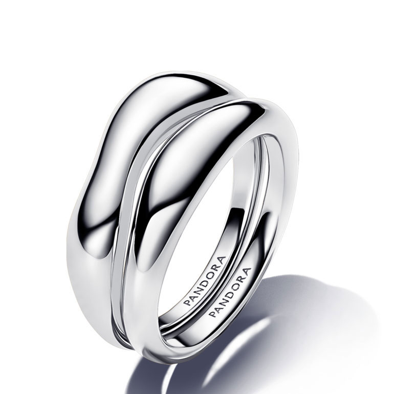 Pandora Anillo Combinable en plata de ley 193264C00 , para Mujer