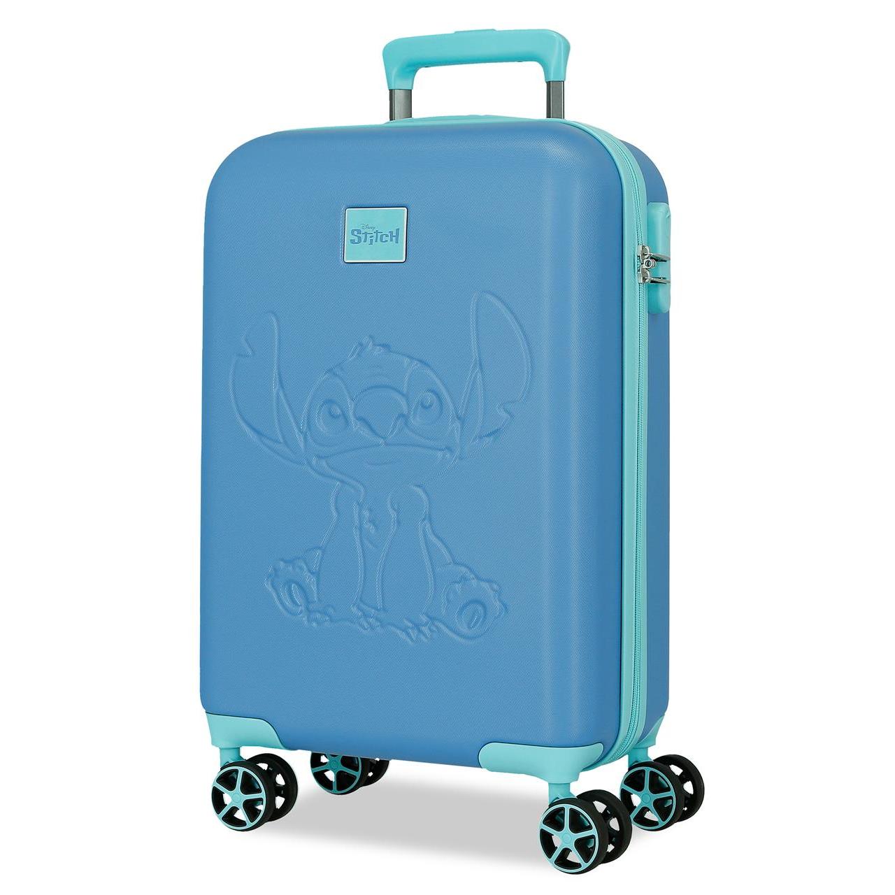 Maleta de cabina Disney Traveling with stitch ABS con capacidad de 39,6L