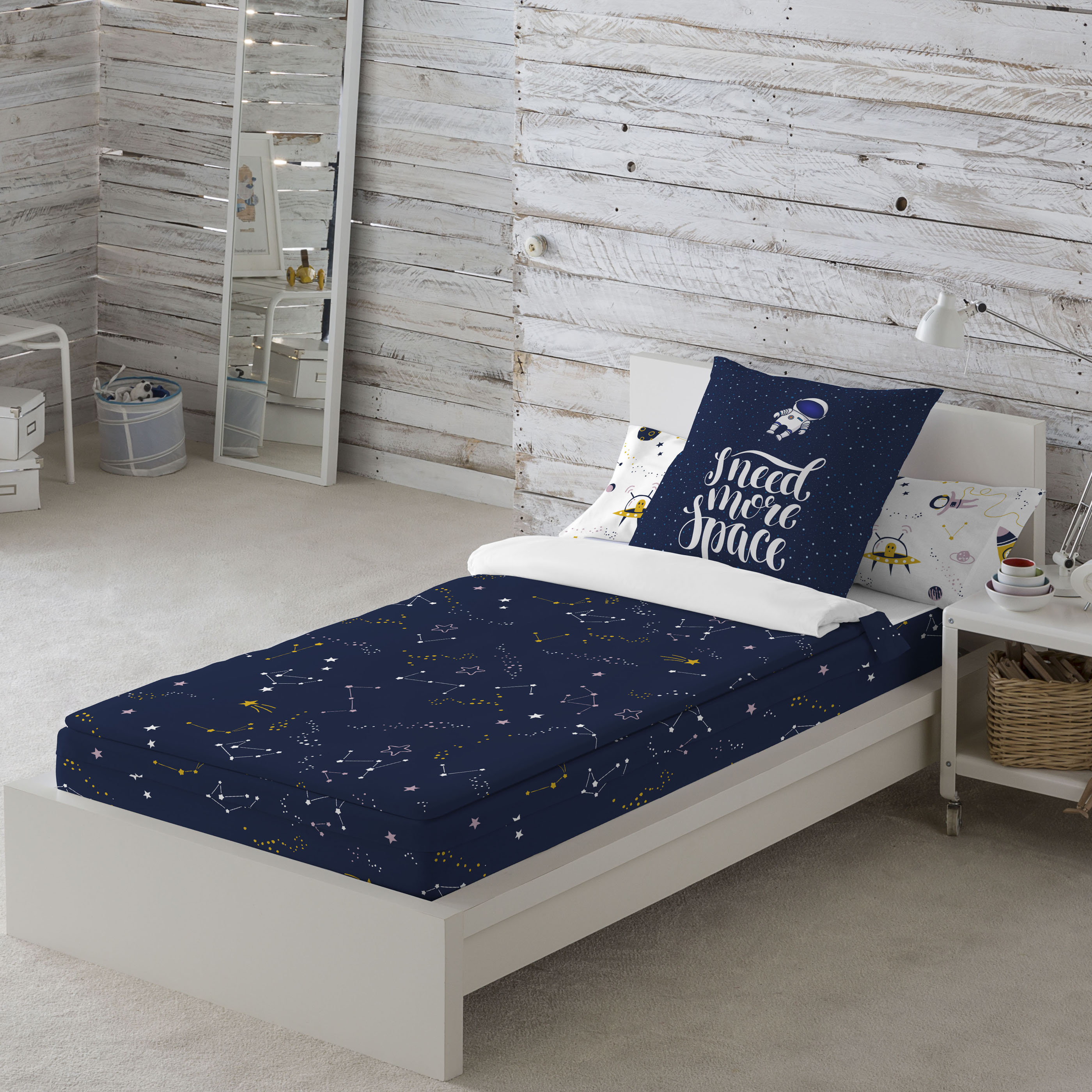 COOL KIDS - Saco nórdico Infantil Estampado 100% Algodón - Con o Sin relleno - Extrasuave - Para Cama de 90 cm - Fabricado en España