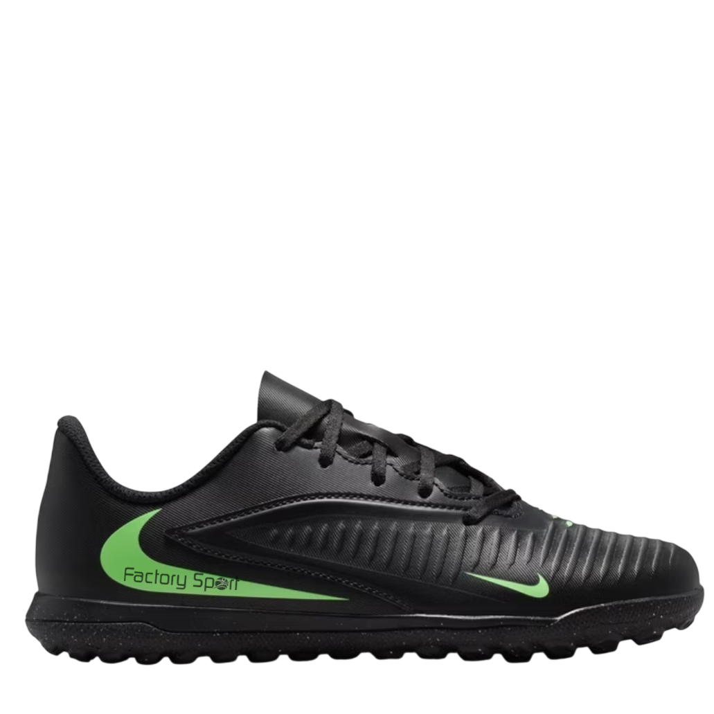 NIKE PHANTOM 6 LOW CLUB TF NEGRO/VERDE LIMA PARA NIÑOS