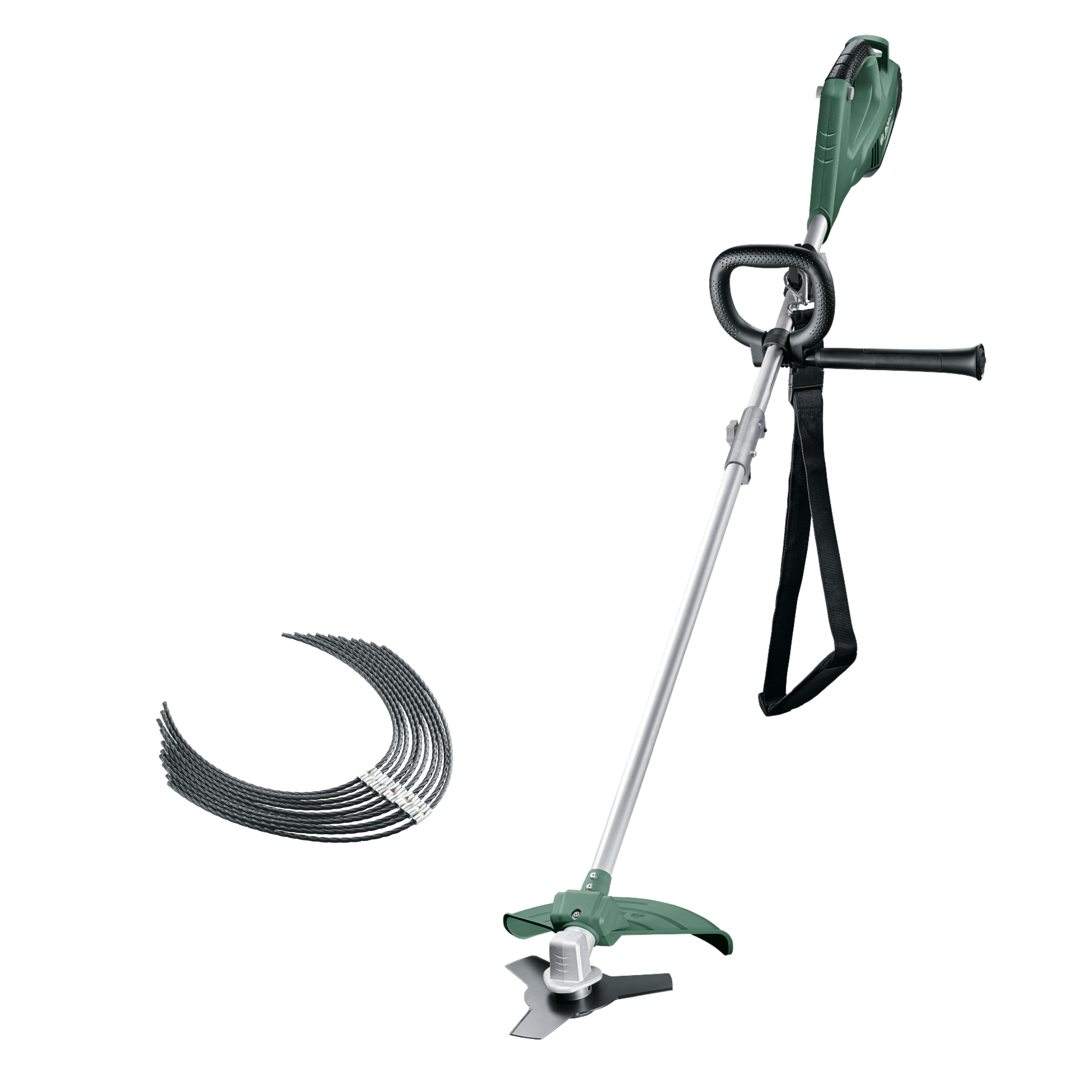 Bosch - Pack Desbrozadora Eléctrica + 10 Hilos extrafuerte (3,5 mm) - AFS 23-37 - 950W, Ø hilo 37cm, Ø cuchilla 23 cm, Incluye Cuchilla de 3 Hojas y Bobina de Hilo Extrafuerte Ø 3,5 mm