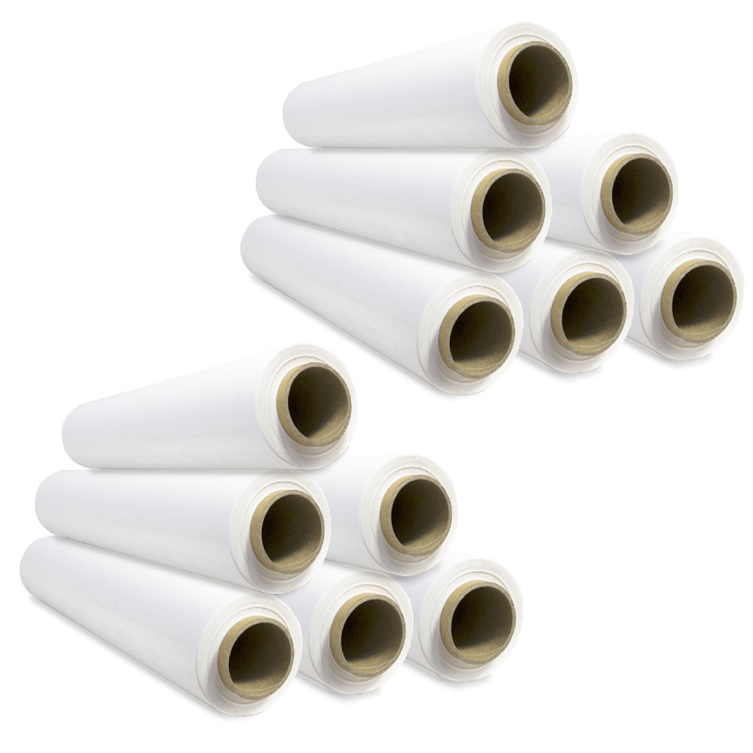Film para Embalar, Film Blanco, Papel Film, Rollo de Plastico Protector Muebles, Cajas Mudanza, Plastico Cubretodo 50cm x 300m estirables - SIDI (12 unds, Blanco)