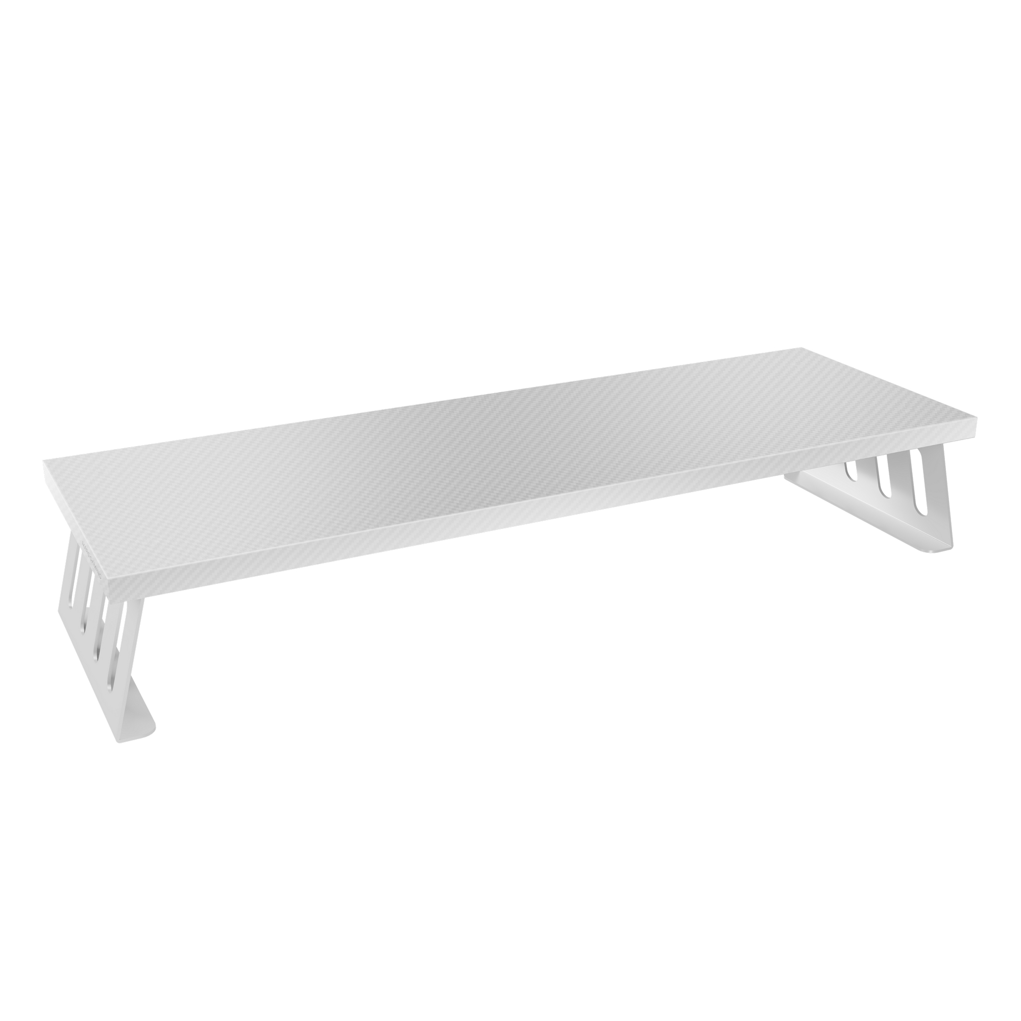 Mars Gaming MGS-X, Soporte Elevador Monitor 600x200mm, Acabado Fibra de Carbono, Estructura Acero, Patas Caladas, Elevación 103mm, Hasta 10kg de peso,  Elevador Monitor Negro o Blanco