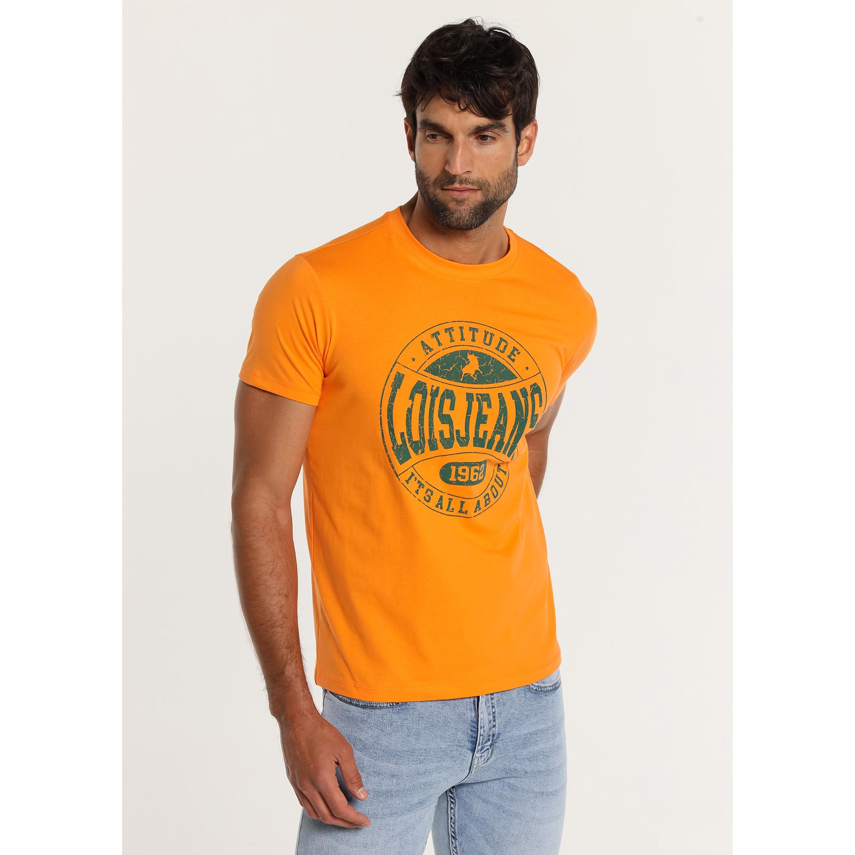 LOIS JEANS - Camiseta de manga corta  con estampado craquelado