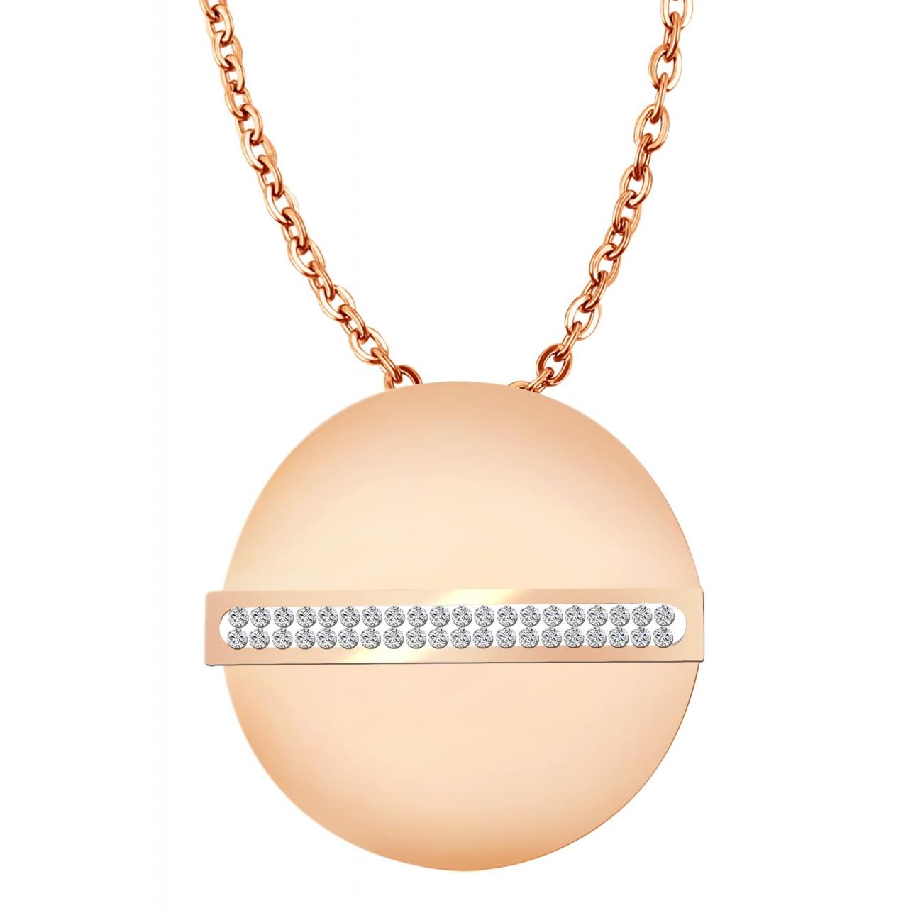 Akzent® Collar com Pedras Similite em Aço Inoxidável 0181