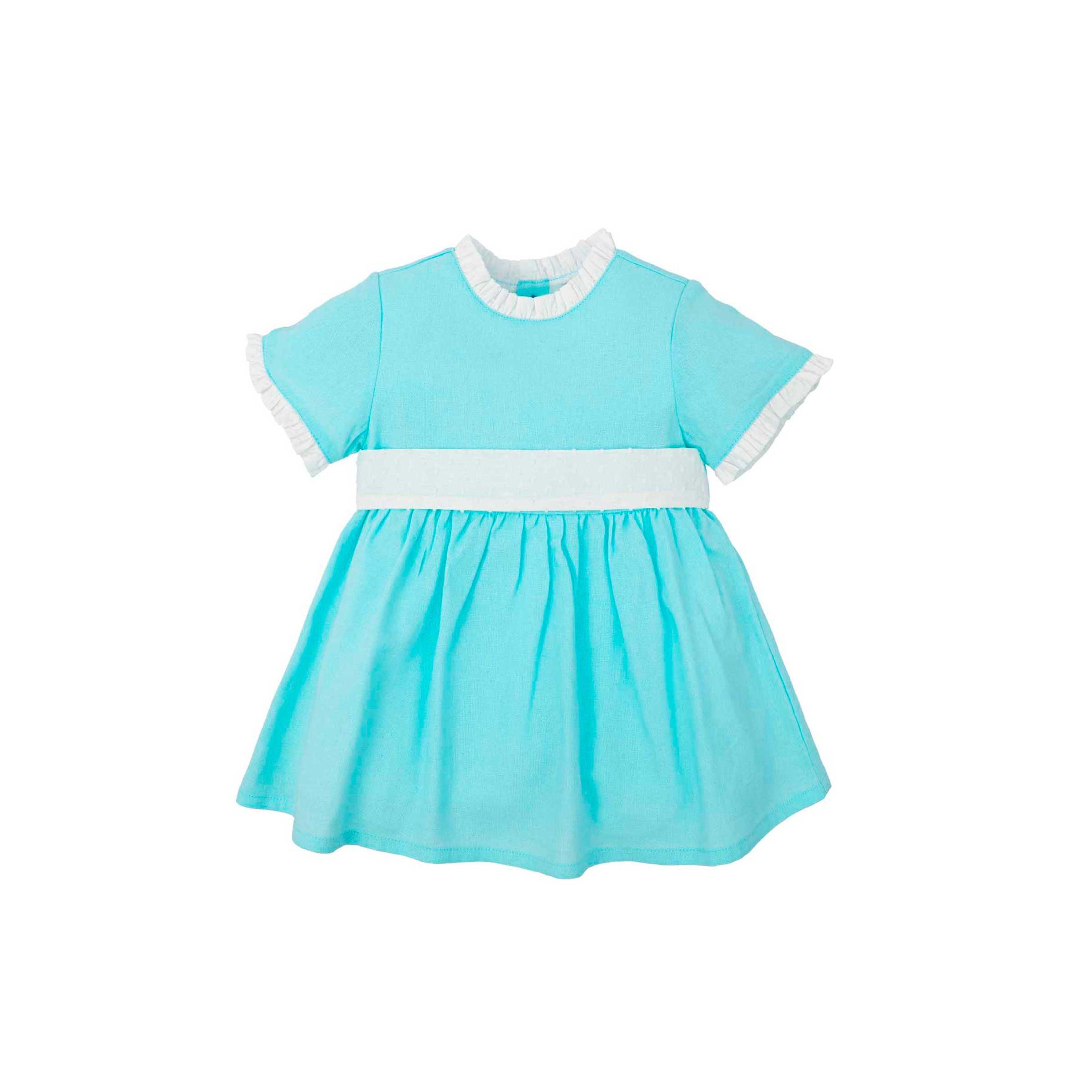 Babidu Vestido Bebé Niña Rosa Liso