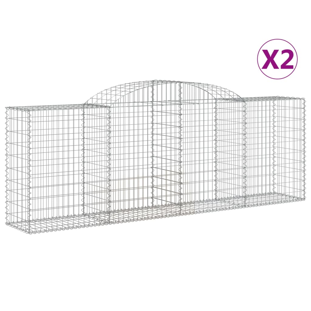 Vidaxl Cestas Gaviones Arco Hierro 300x30x40/60cm