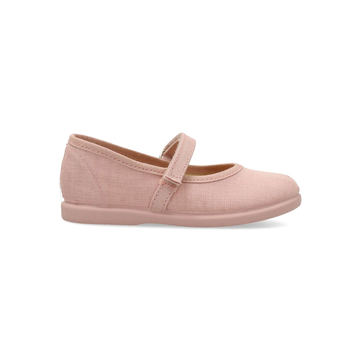 Peke's by Vanessa - Merceditas de niña textil con tira al empeine y cierre adhesivo, suela de goma flexible y antideslizante, diseño cómodo para pequeñas