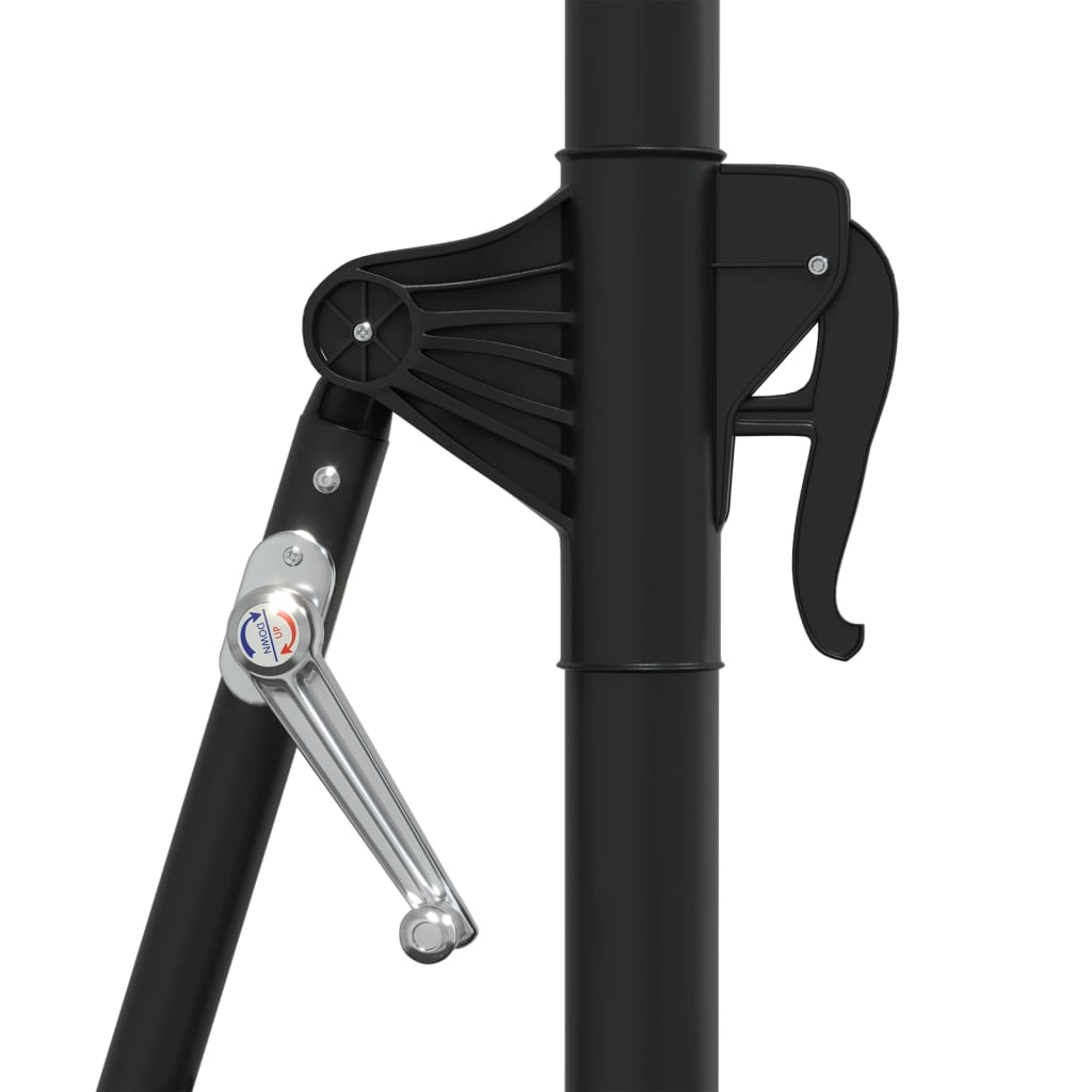 vidaXL Sombrilla de pared con barra de metal antracita 300 cm
