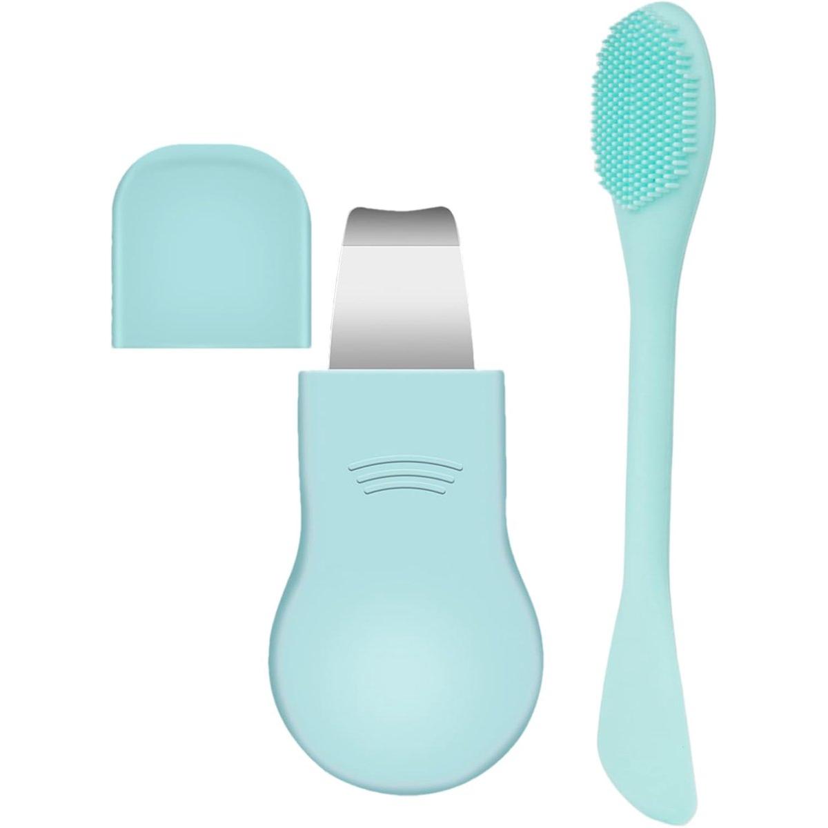 Raspador facial | Limpiador de poros | Herramienta exfoliante - Espátula para eliminar la papada y las mejillas. Mañana y noche en casa o fuera de ella, para mujeres y hombres.