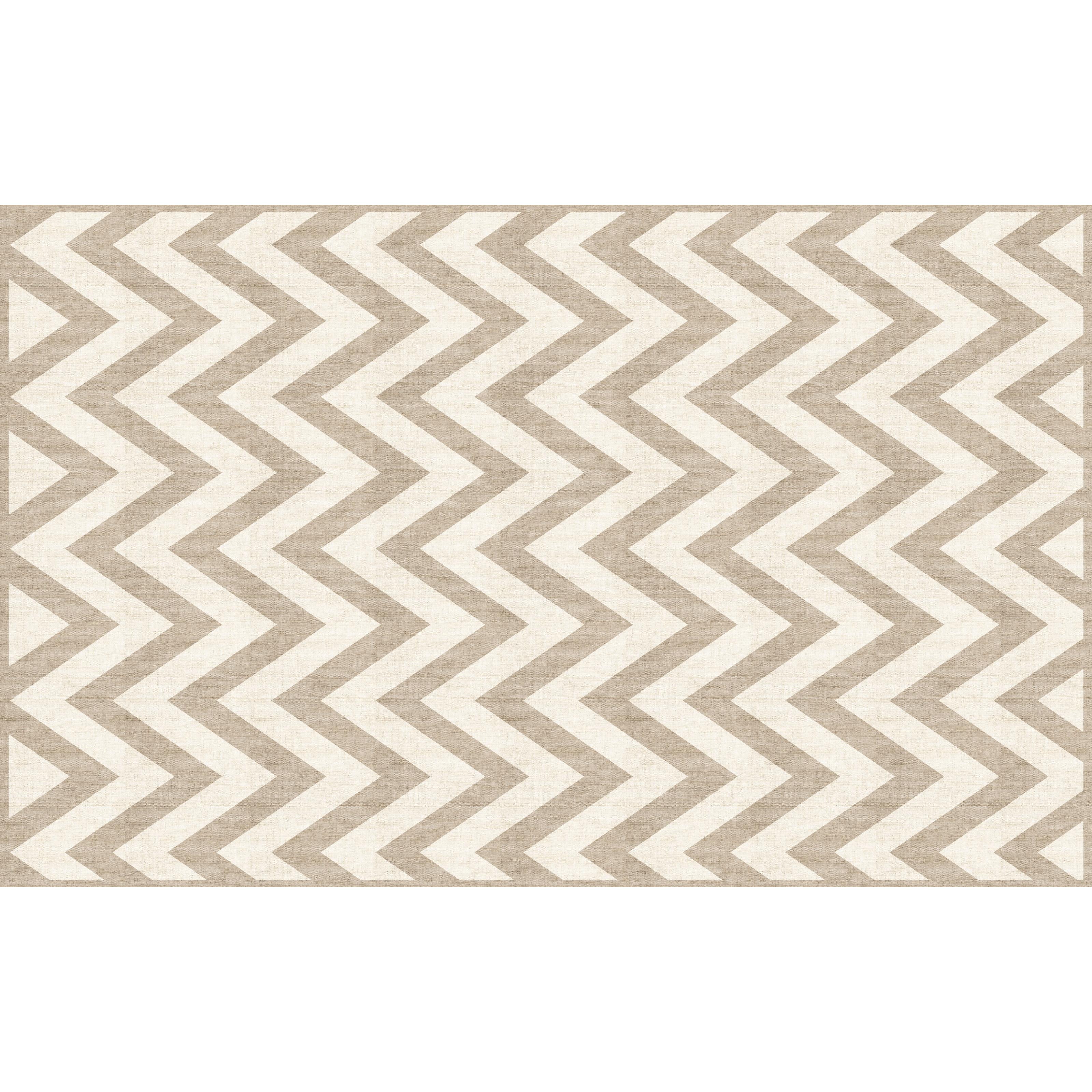 VINILIKO, Alfombra interior/exterior PVC Natural chevron vertical, imitación textura natural