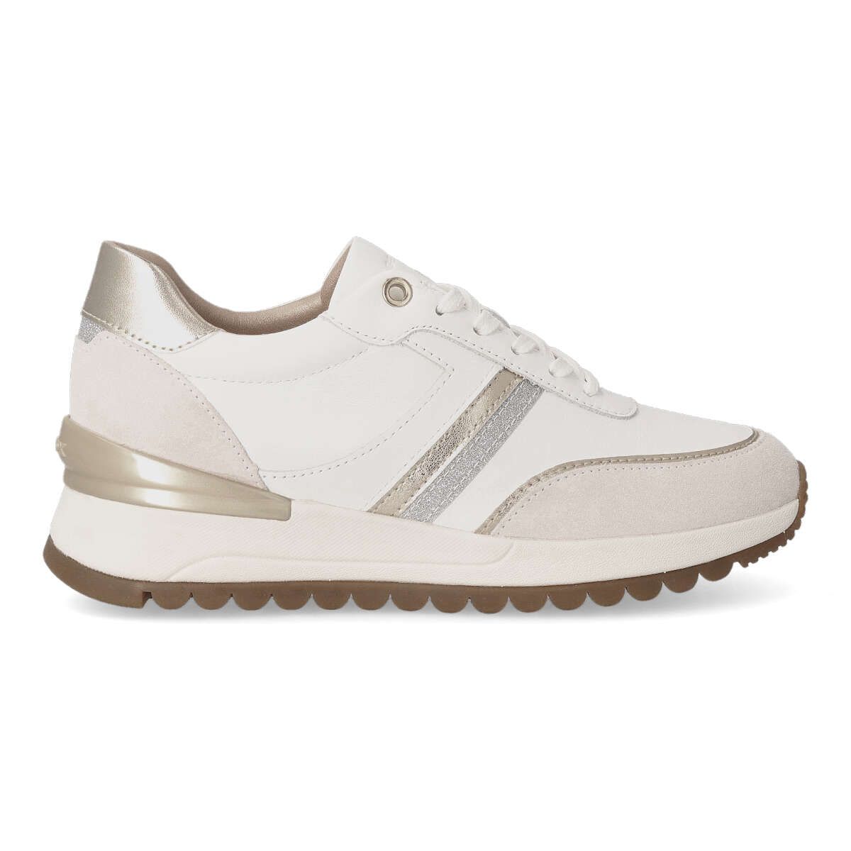 Geox Zapatilla Deportiva Cuña Mujer Piel y Sintético