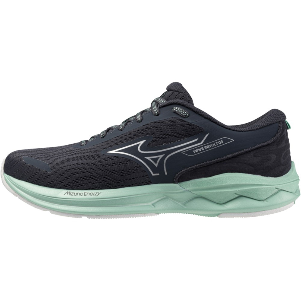 Zapatillas Mizuno Wave Revolt 3 Azul Grisaceo J1Gd2481-74 Running Mujer
