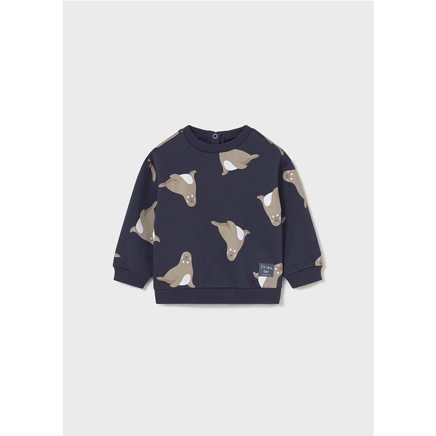 Mayoral - Pullover estampado para niño, tejido suave y cómodo, ideal para uso diario en otoño e invierno