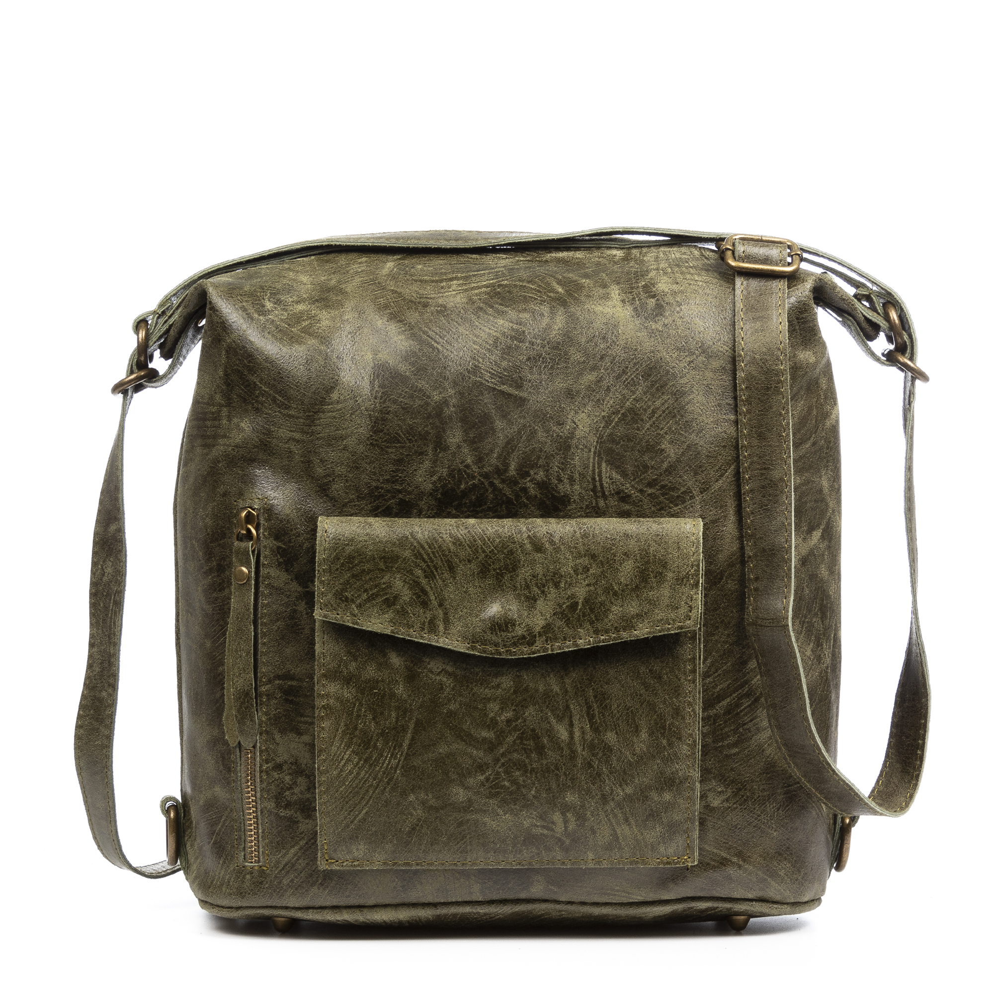 Firenze Artegiani. Irene Bolso mochila Mujer.Piel auténtica Gamuza Lavado a la Piedra . Made in Italy. Vera Pelle Italiana.